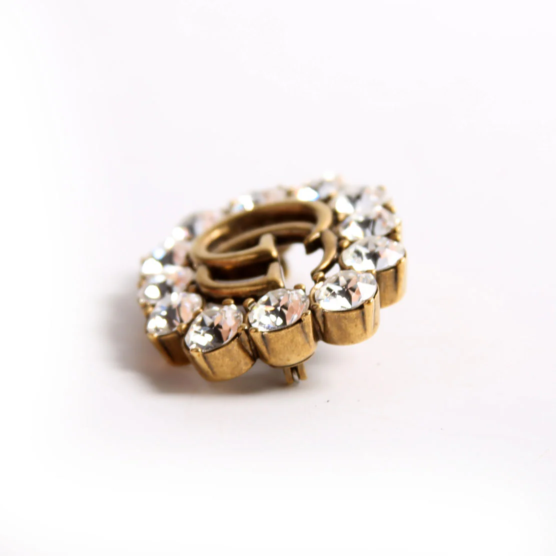 GG Marmont Crystal Brooch Gold - Image 2