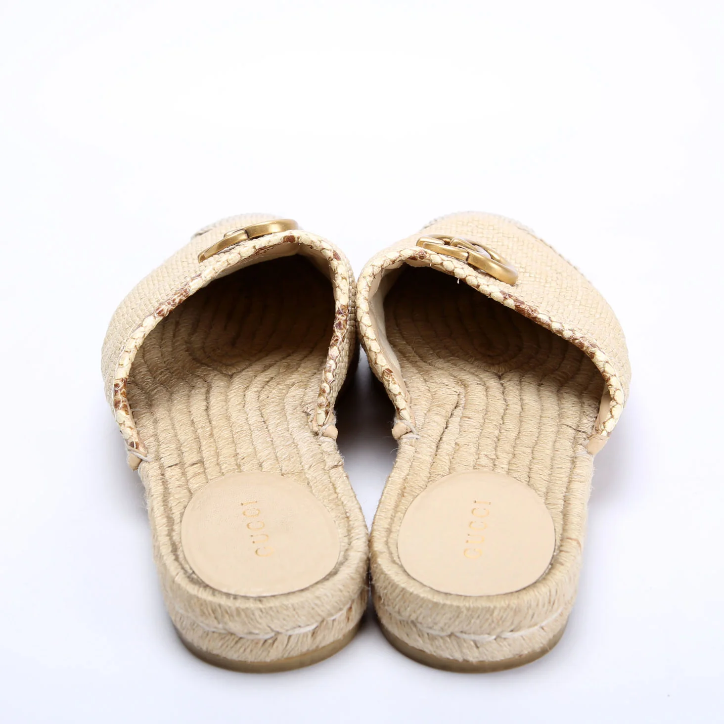 GG Marmont Espadrille Mules Size 39.5 Tan - Image 4