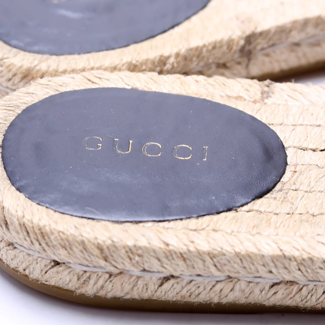 GG Marmont Espadrille Slides Size 38.5 - Image 5