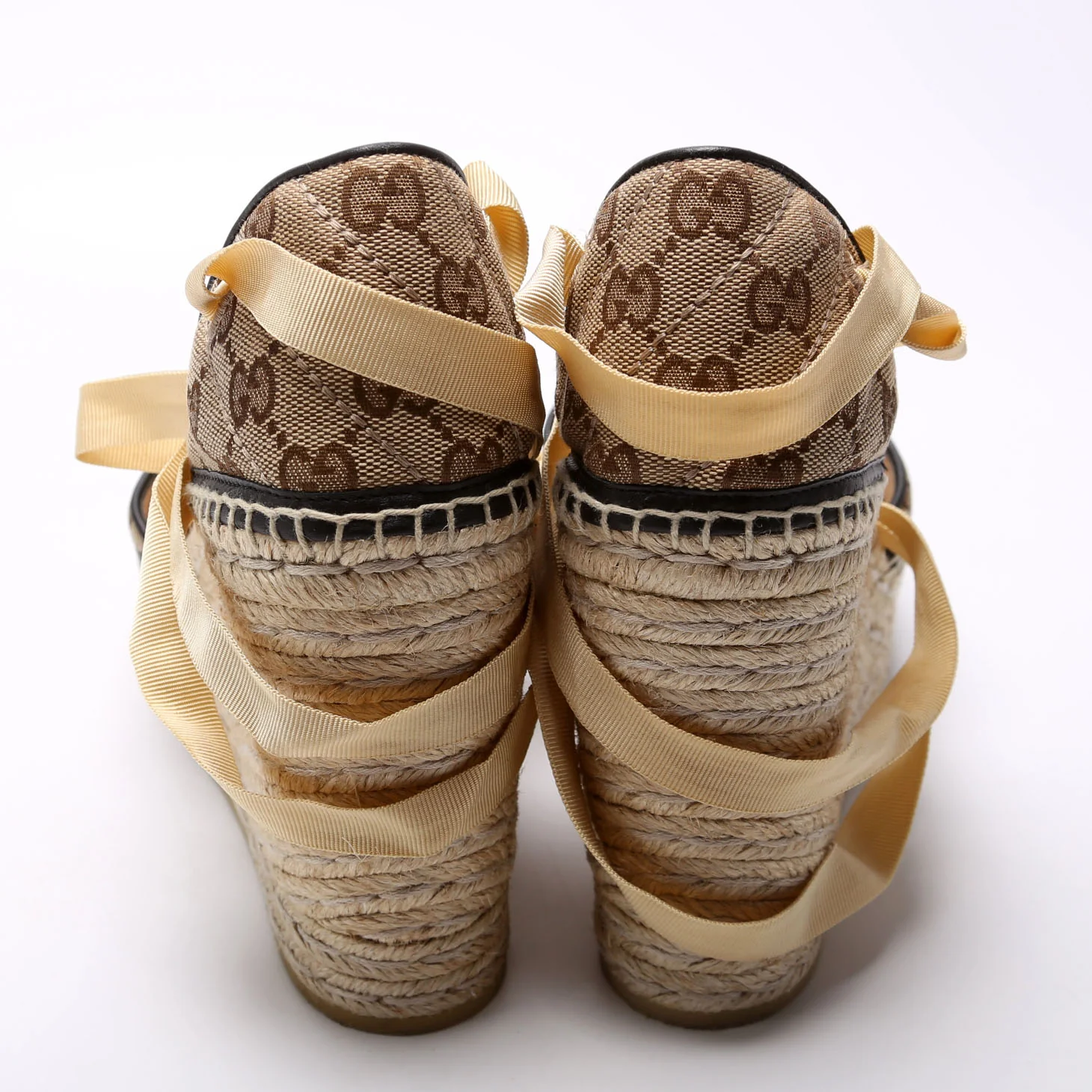 GG Marmont Espadrille Wedges Size 40 Tan - Image 4