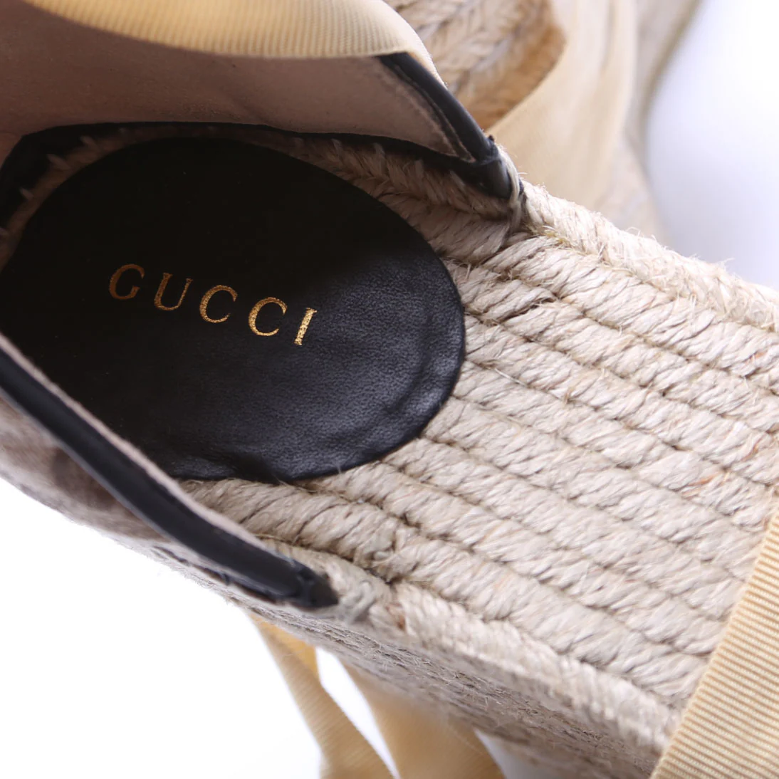 GG Marmont Espadrille Wedges Size 40 Tan - Image 5