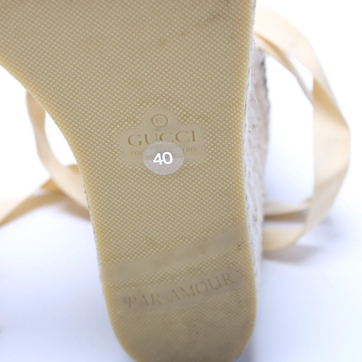 GG Marmont Espadrille Wedges Size 40 Tan - Image 6