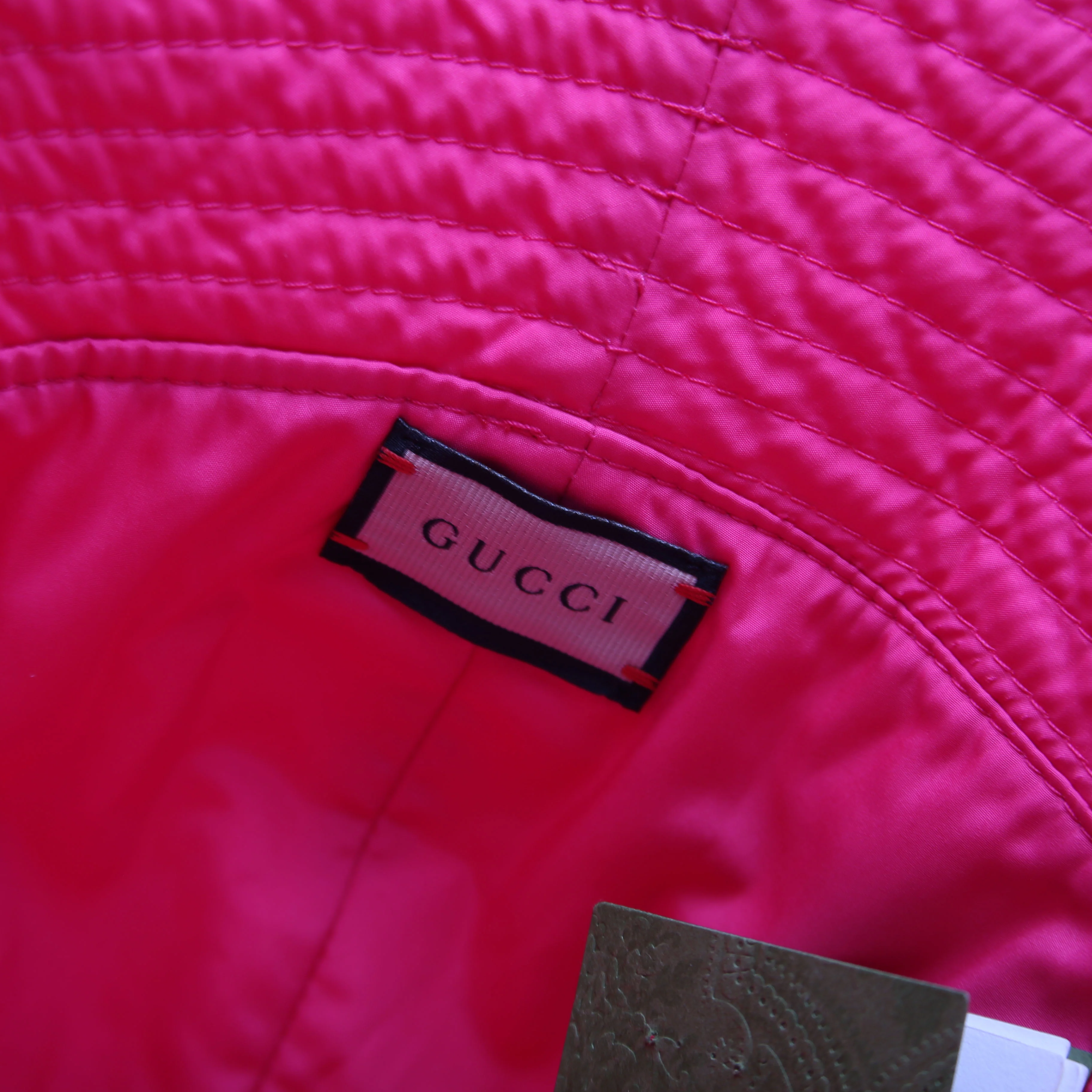 GG Marmont Nylon Bucket Hat Size Large Pink - Image 7
