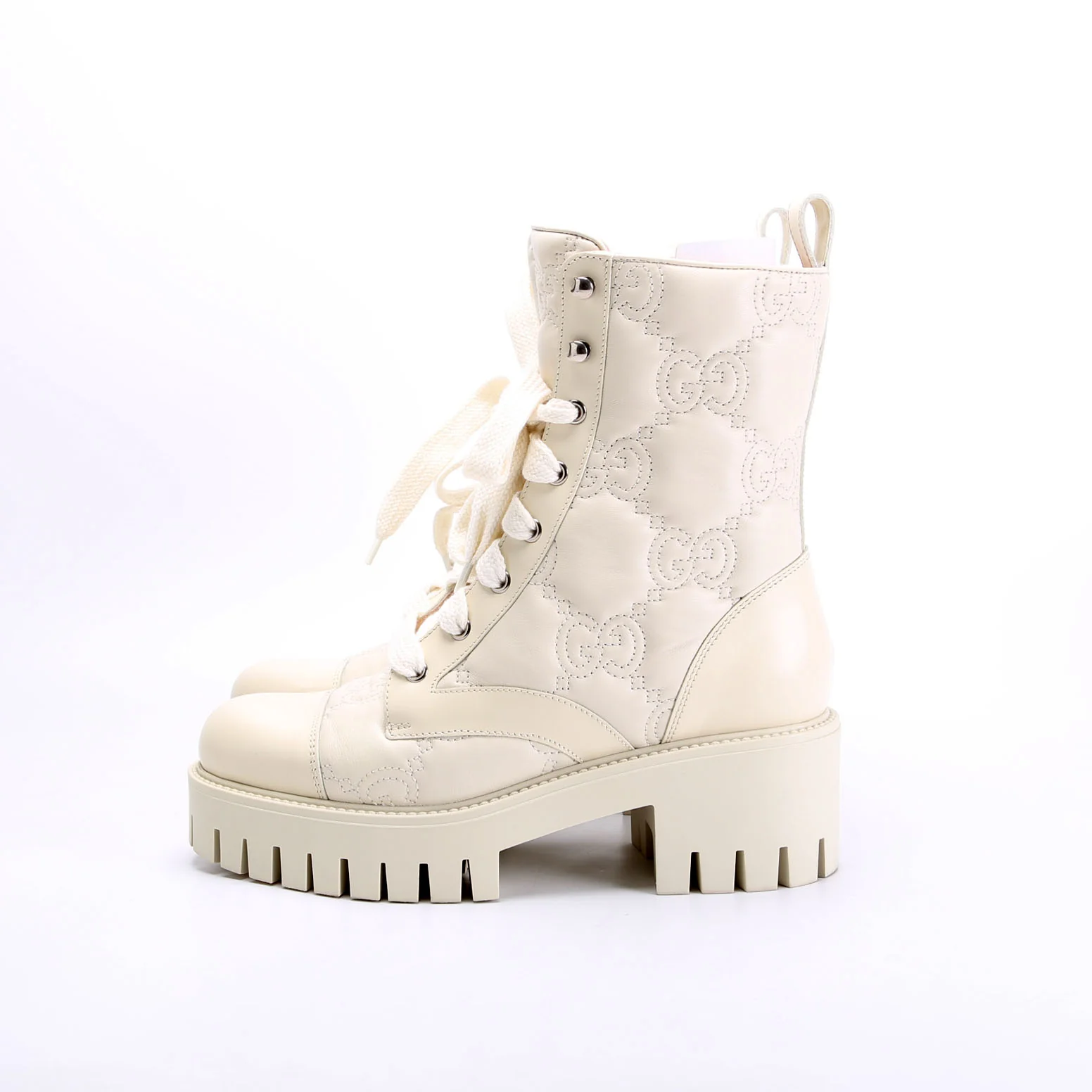 GG Matelasse Combat Boots Size 38 - Image 5