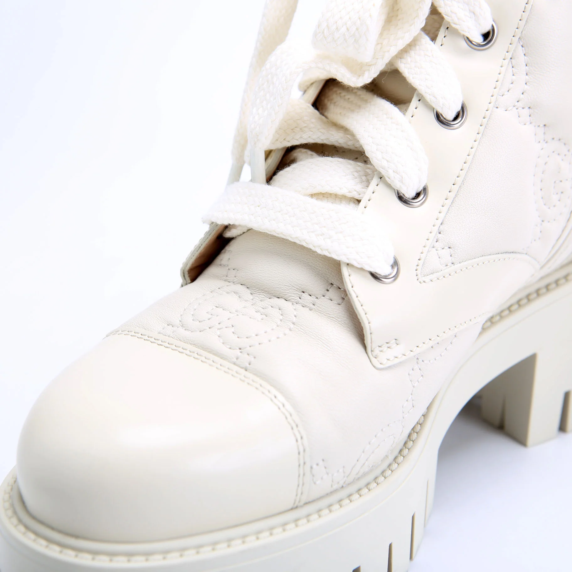 GG Matelasse Combat Boots Size 38 - Image 8