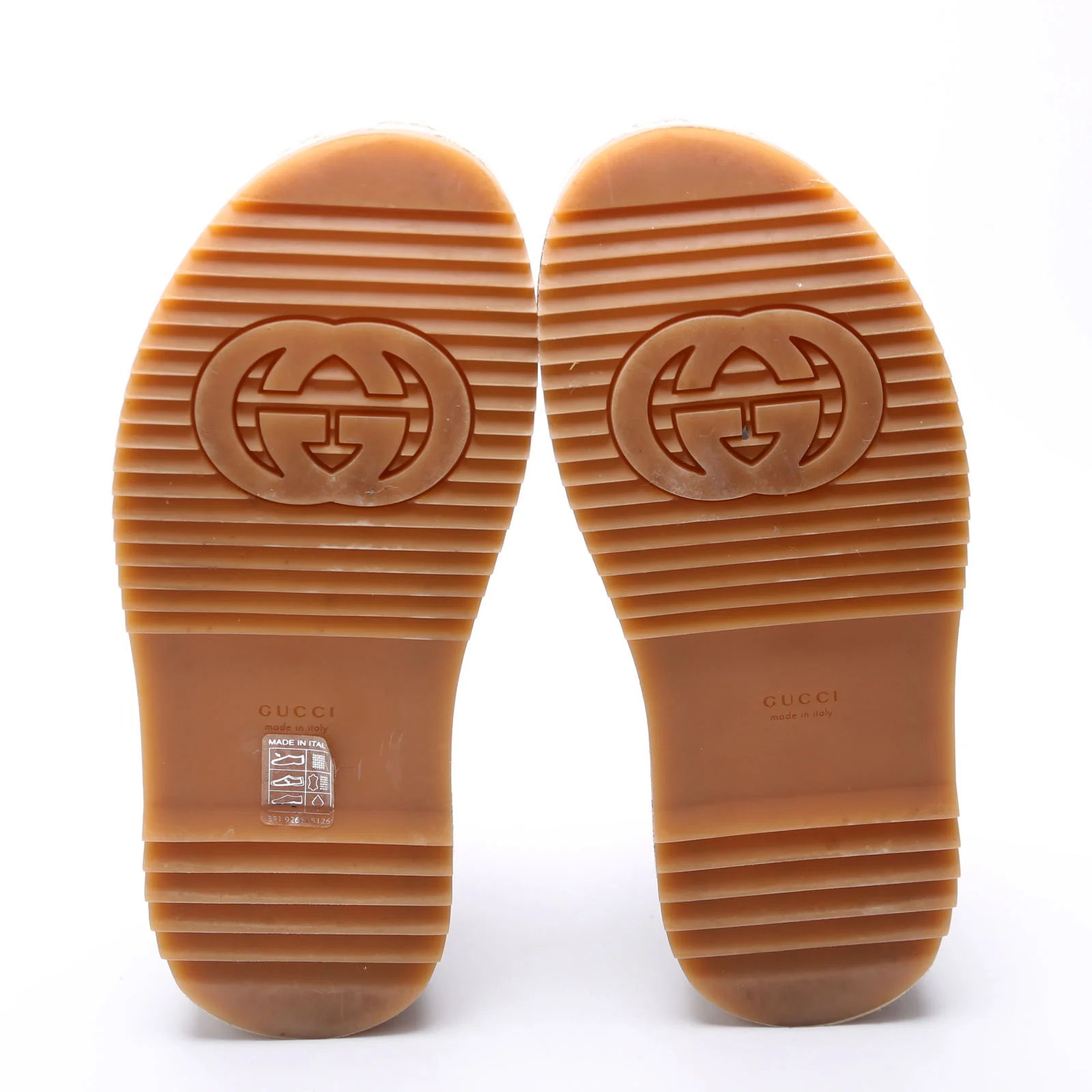 GG Maxi Canvas Platform Slides Size 36.5 Brown - Image 6