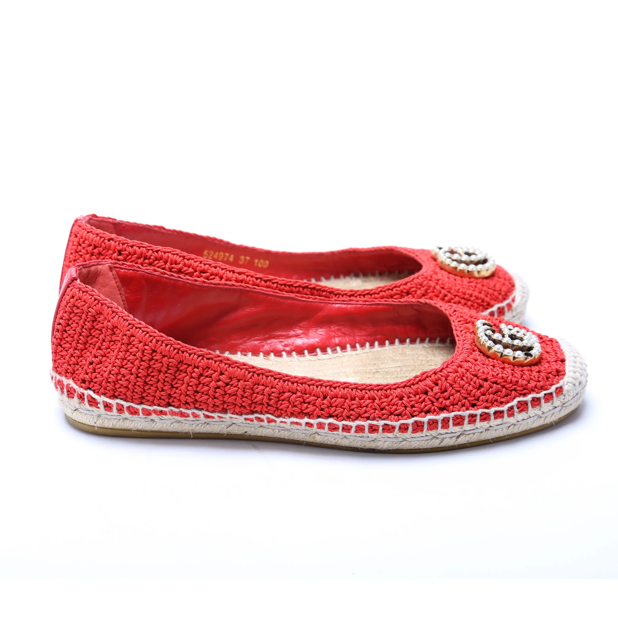GG Pearl Espadrilles Size 37 - Image 3