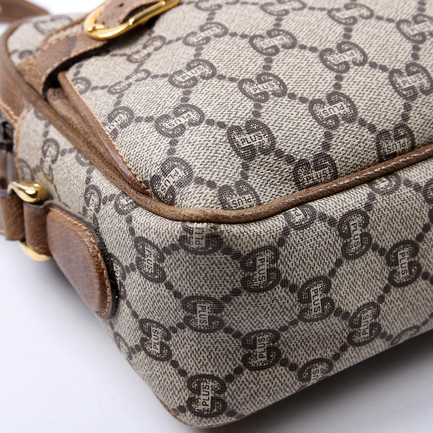 GG Plus Double Zip Shoulder Bag Vintage Brown - Image 4