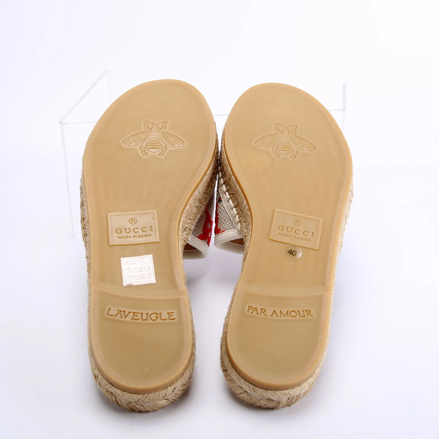 GG Psychedelic Marmont Espadrille Slides Size 40 - Image 7