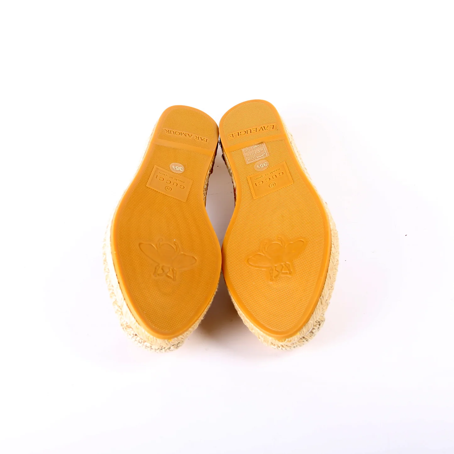 GG Raffia Espadrilles Size 35.5 - Image 6