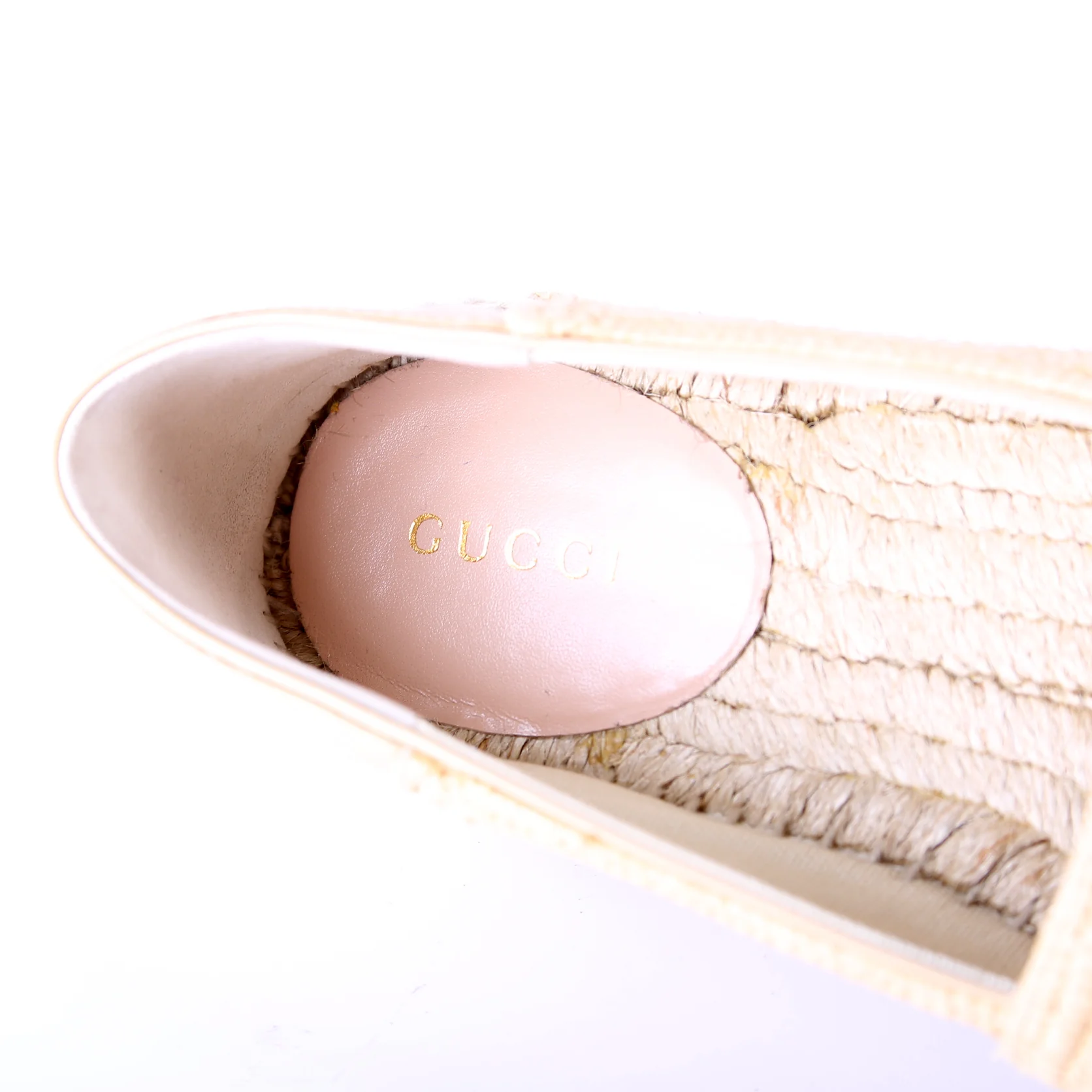 GG Raffia Espadrilles Size 35.5 - Image 8