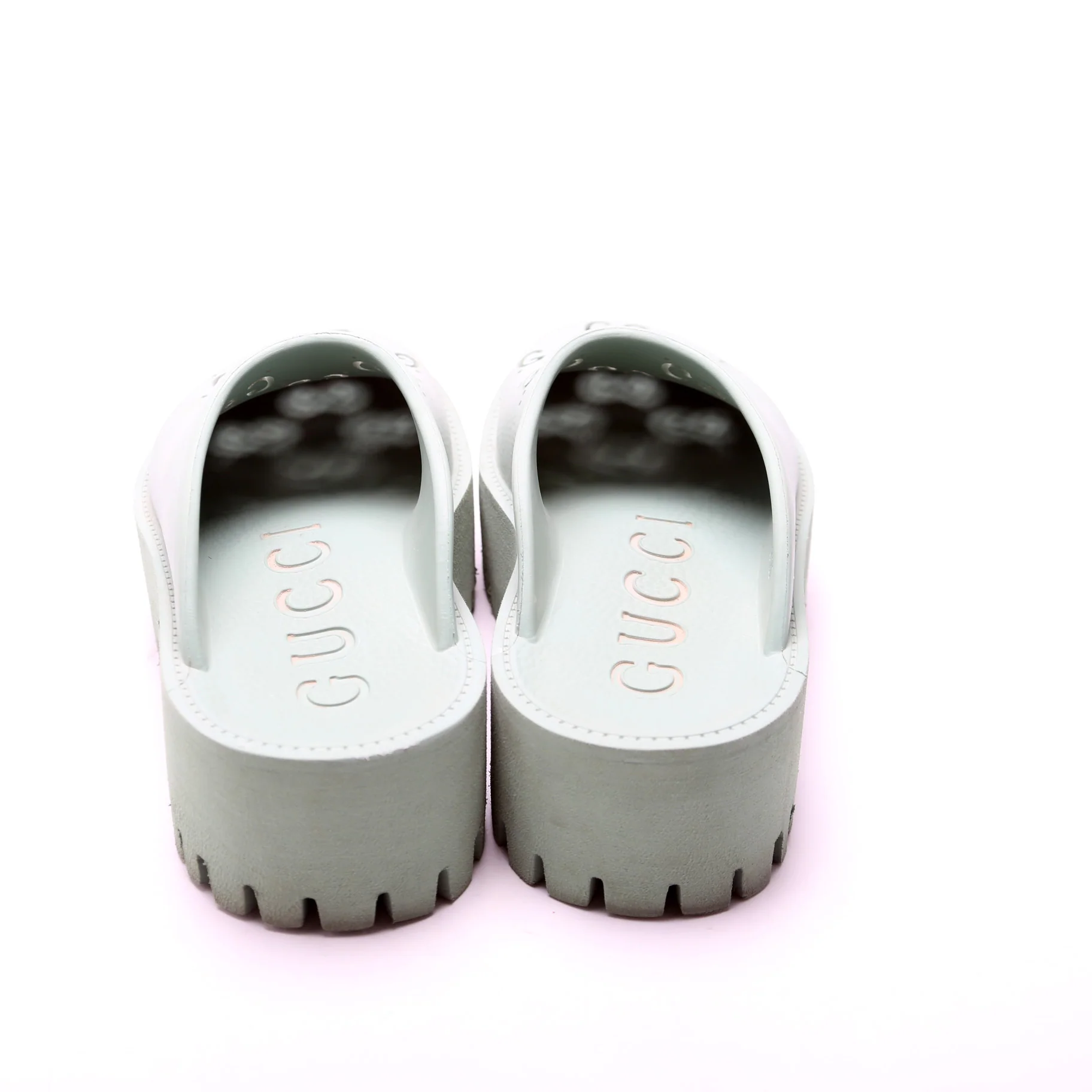 GG Rubber Lug Sole Platform Sandals Size 38 - Image 4