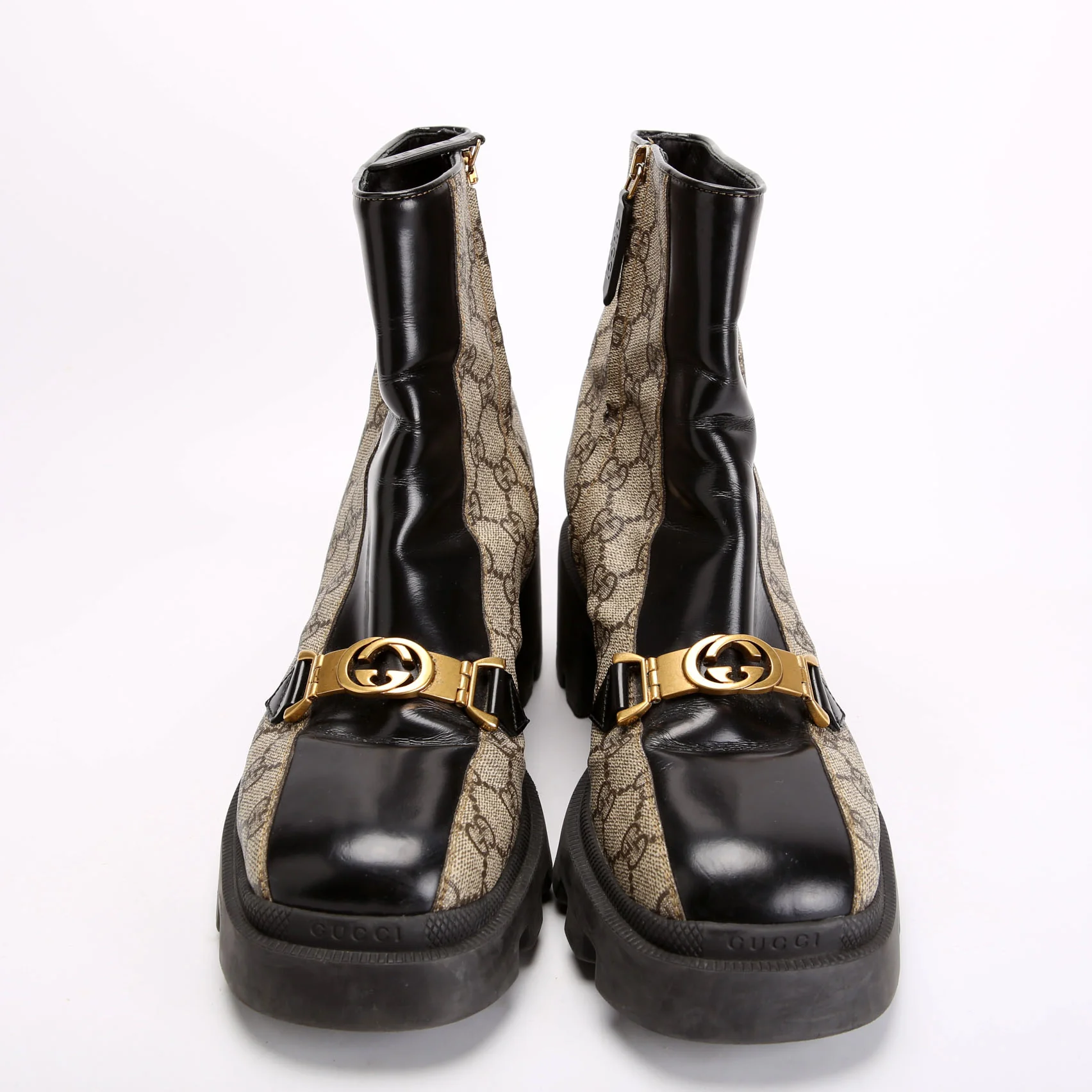 GG Supreme Interlocking Boot Size 40 Beige/Black - Image 2