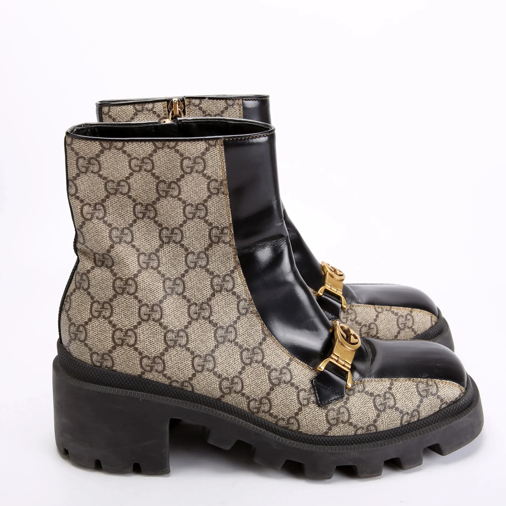 GG Supreme Interlocking Boot Size 40 Beige/Black - Image 3