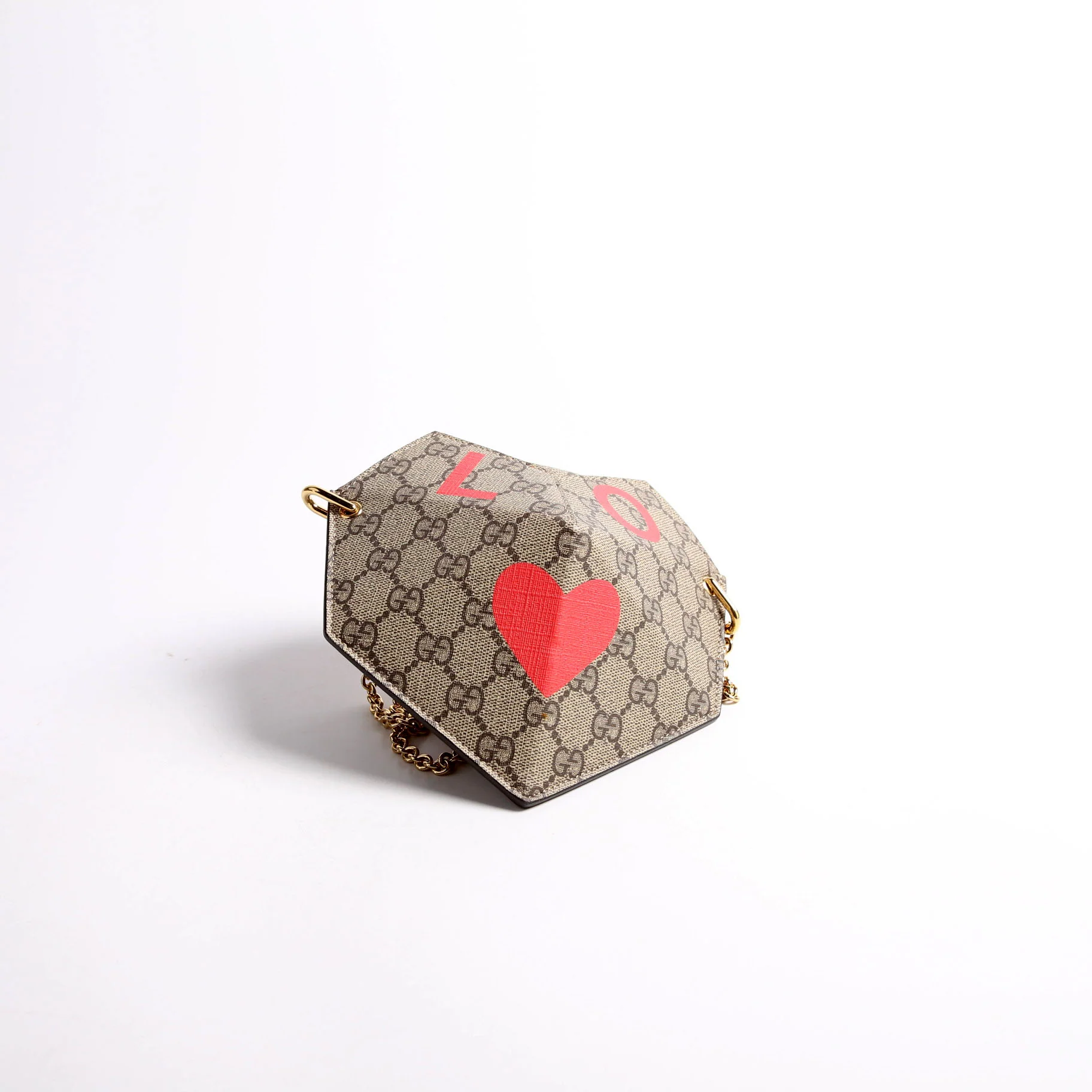 GG Supreme Love Heart Mini Padlock Chain - Image 3