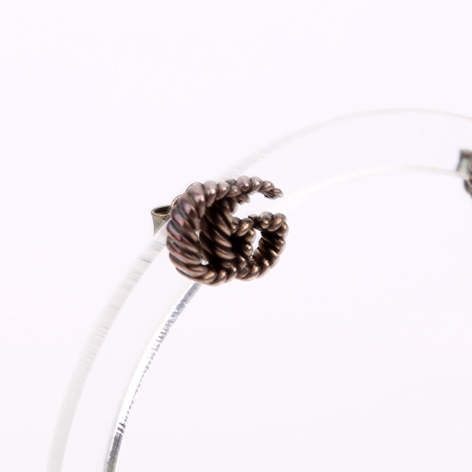 GG Torchon Studs 925 Earrings Silver - Image 2