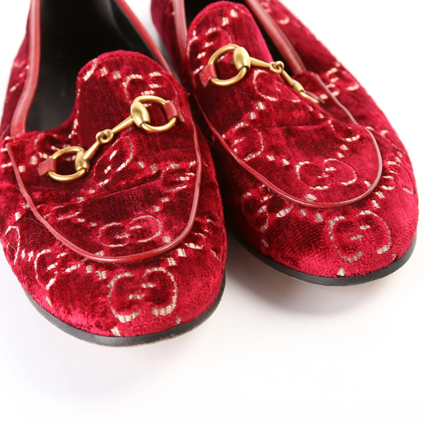 GG Velvet Jordaan Loafers Size 37.5 - Image 8