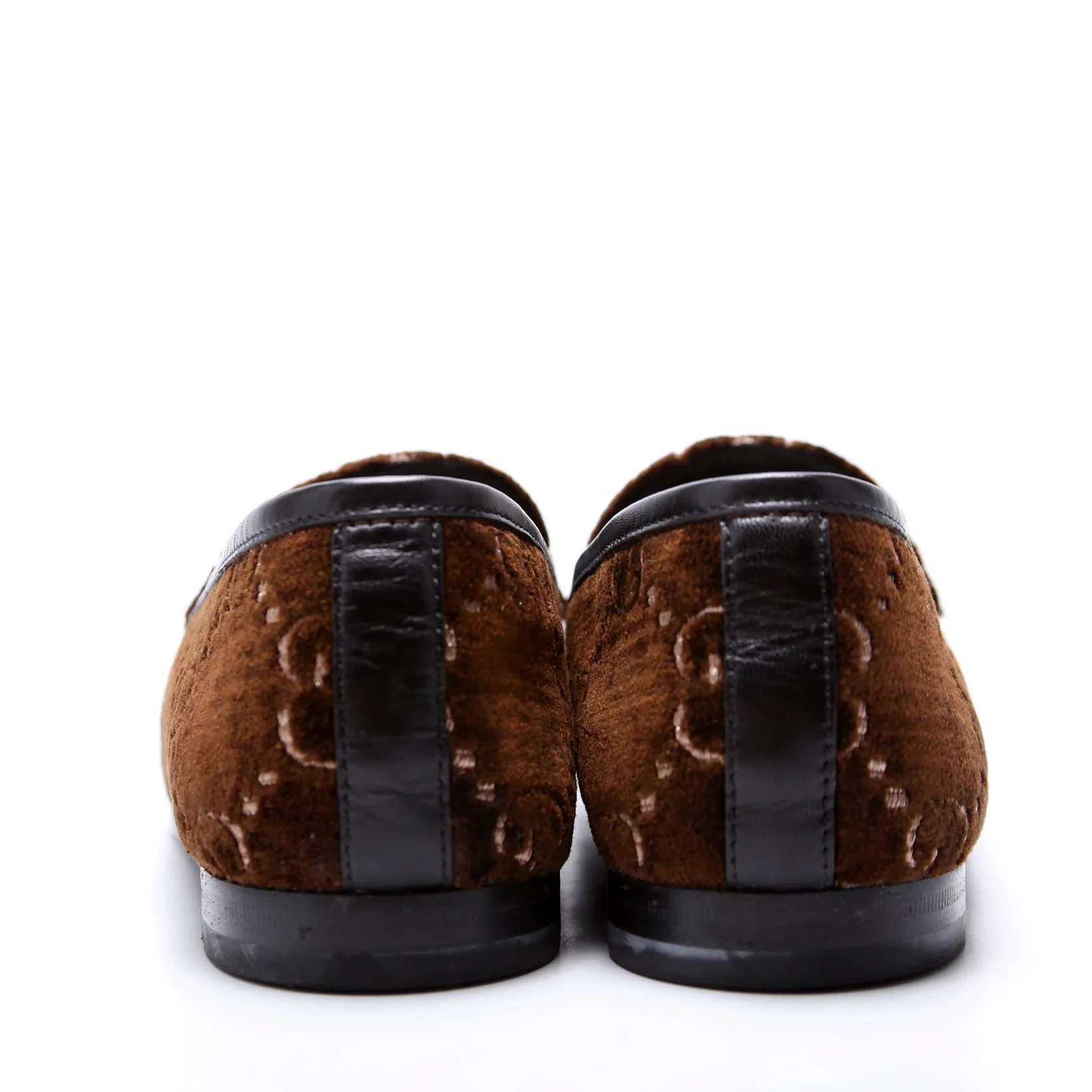 GG Velvet Jordaan Loafers Size 38.5 Brown - Image 4