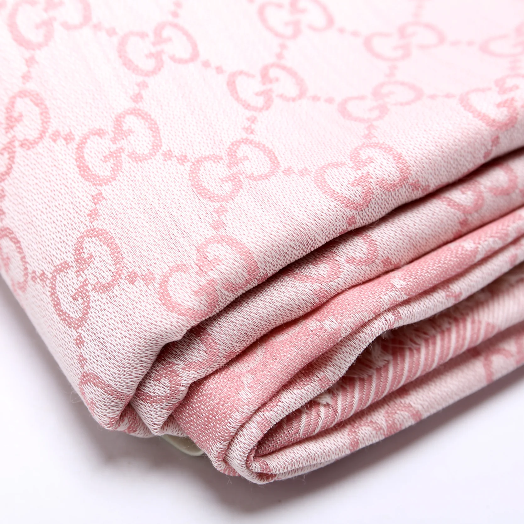 GG Wool/Silk Square Shawl Pink - Image 3