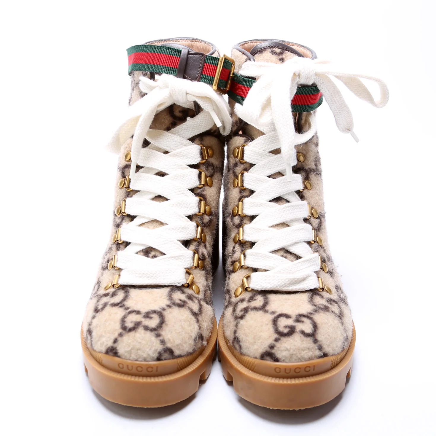 GG Wool Sylvie Combat Boots Size 38.5 - Image 2