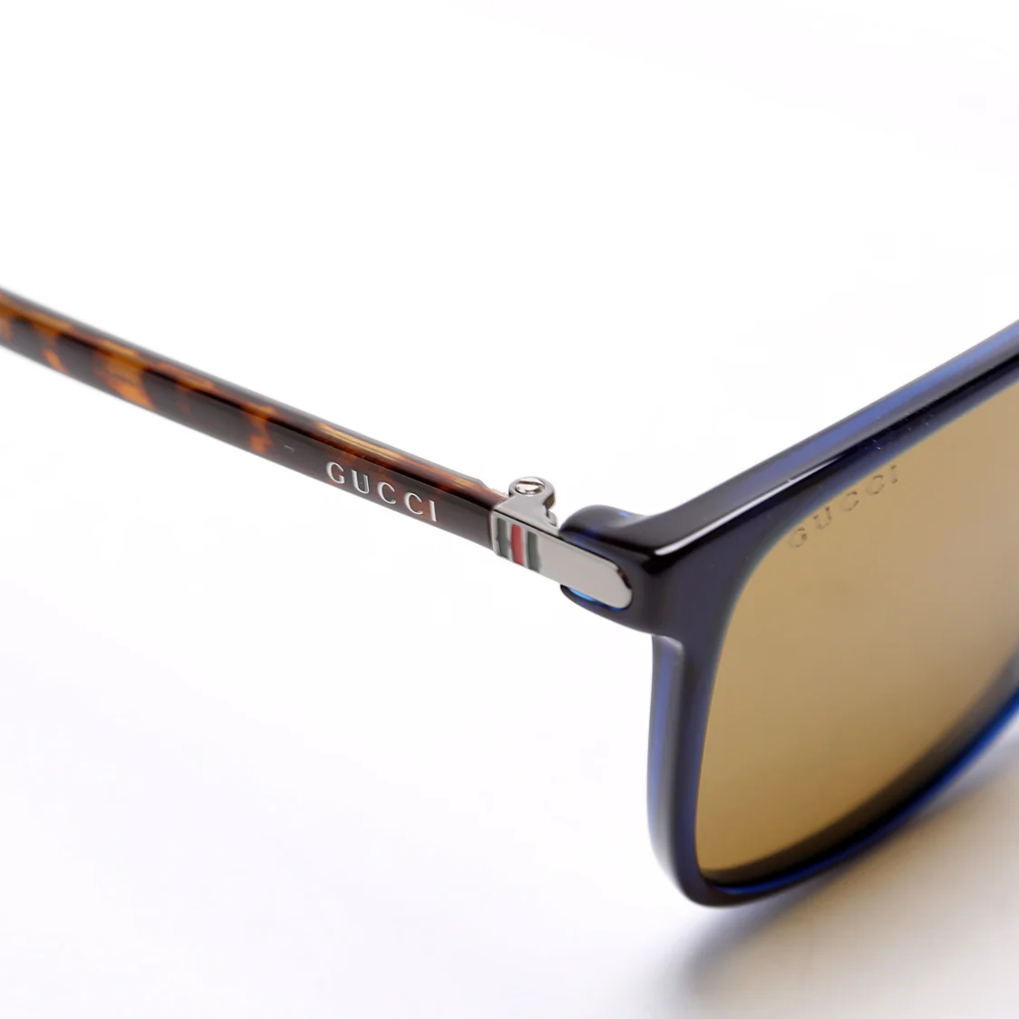 GG0017S Wayfarer Sunglasses Navy/Brown - Image 3