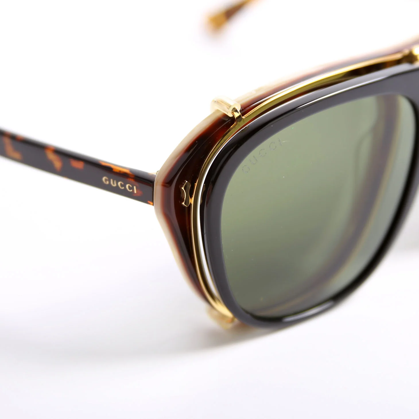 GG0128S Aviator With Clip-On Frame Sunglasses Brown/Black - Image 8