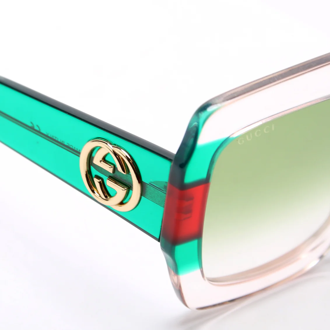 GG0178S Square Sunglasses Red/Green - Image 3