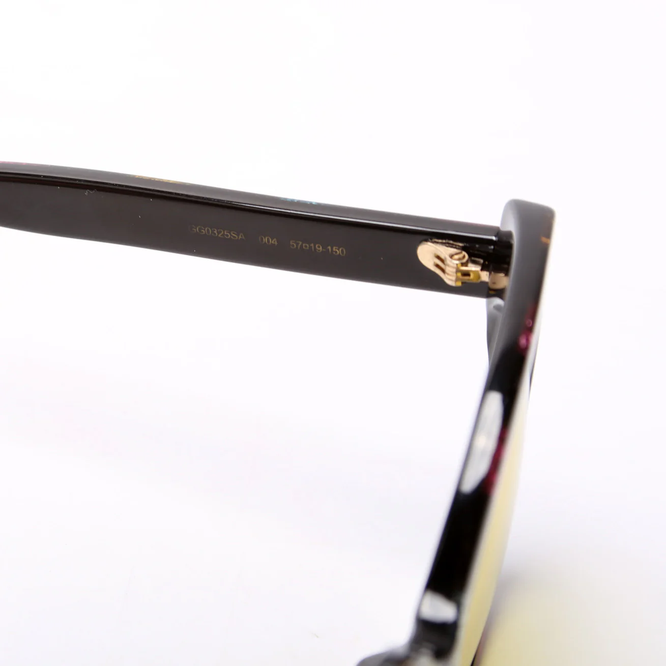 GG0325SA Round Cat Eye Glitter Sunglasses Multicolor/Yellow - Image 3