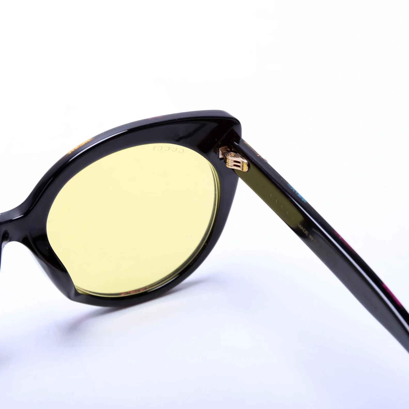 GG0325SA Round Cat Eye Glitter Sunglasses Multicolor/Yellow - Image 5
