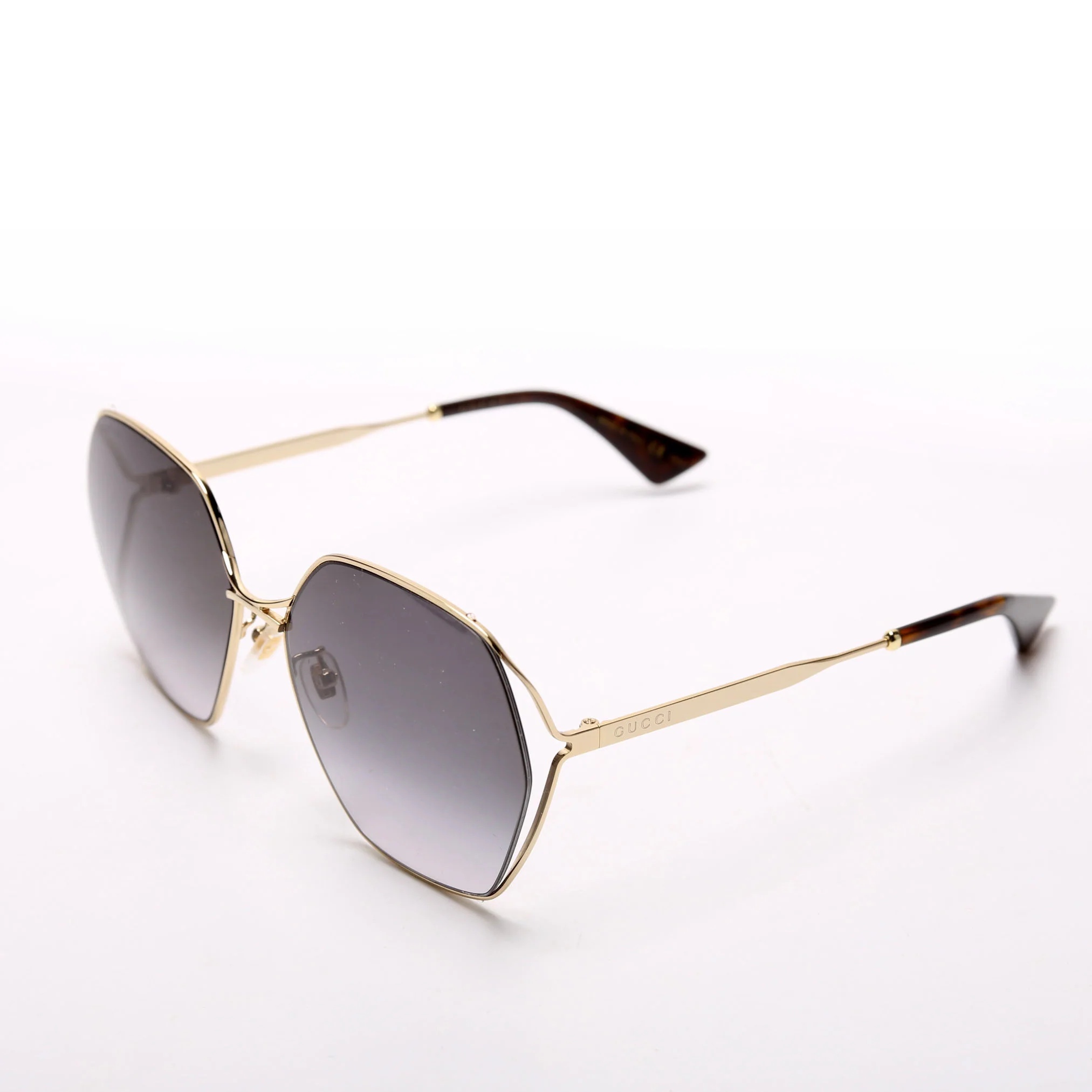 GG0818SA Oversized Sunglasses Black/Gold - Image 3