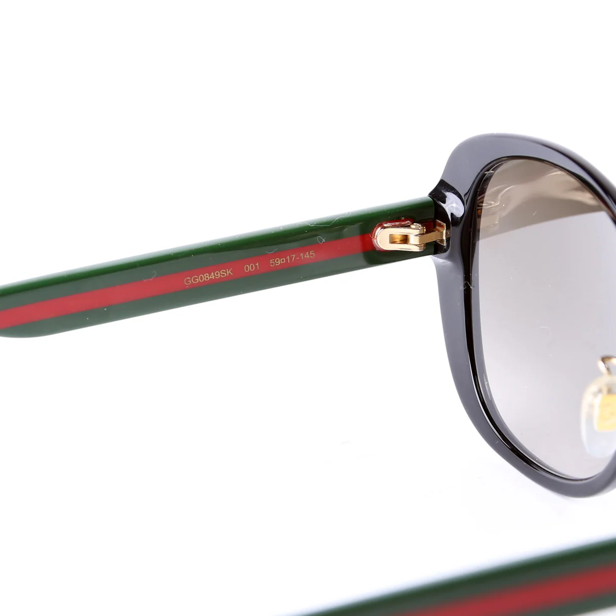 GG0849SK Acetate Web Round Sunglasses Black - Image 5