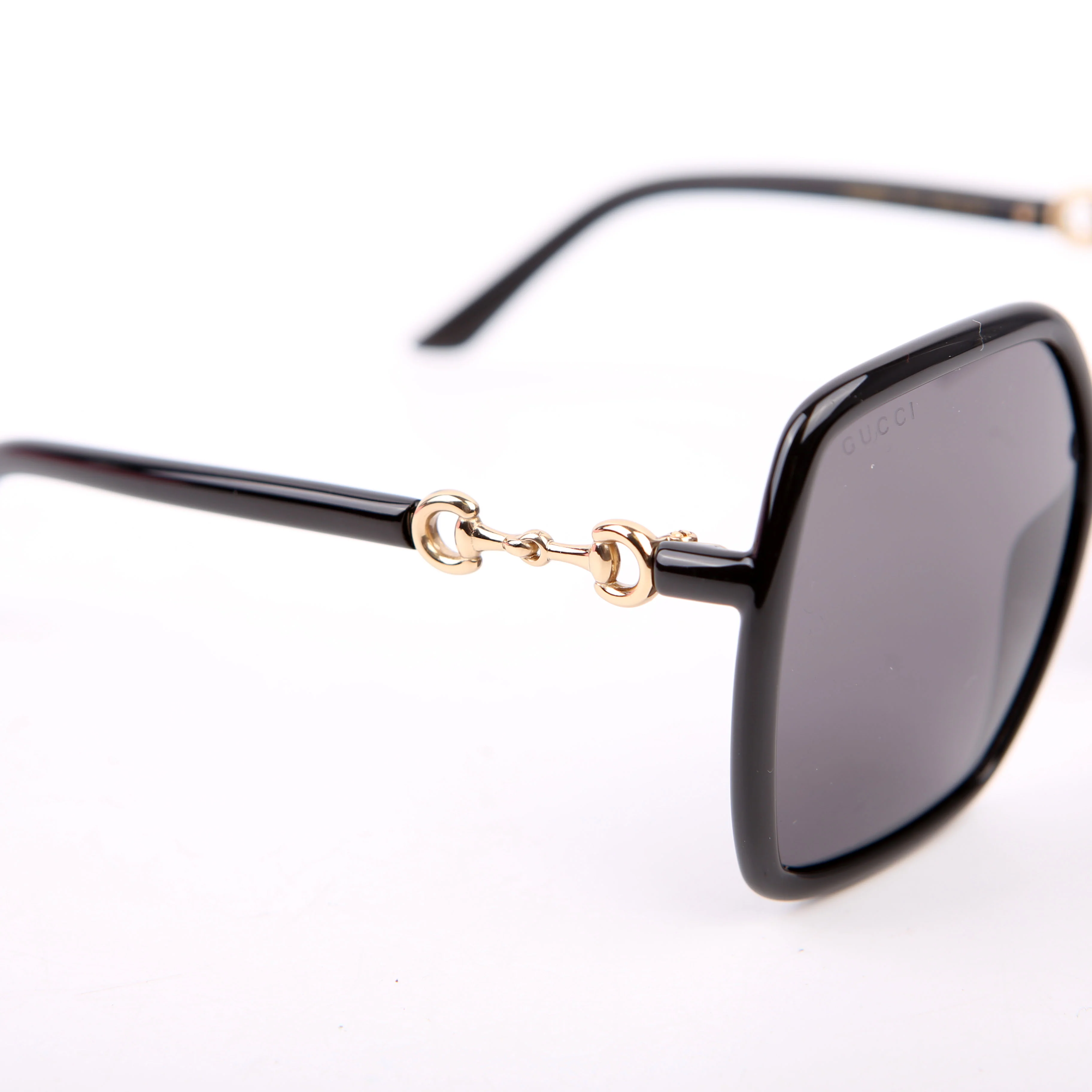 GG0890SA Oversized Square Horsebit Sunglasses Black - Image 5