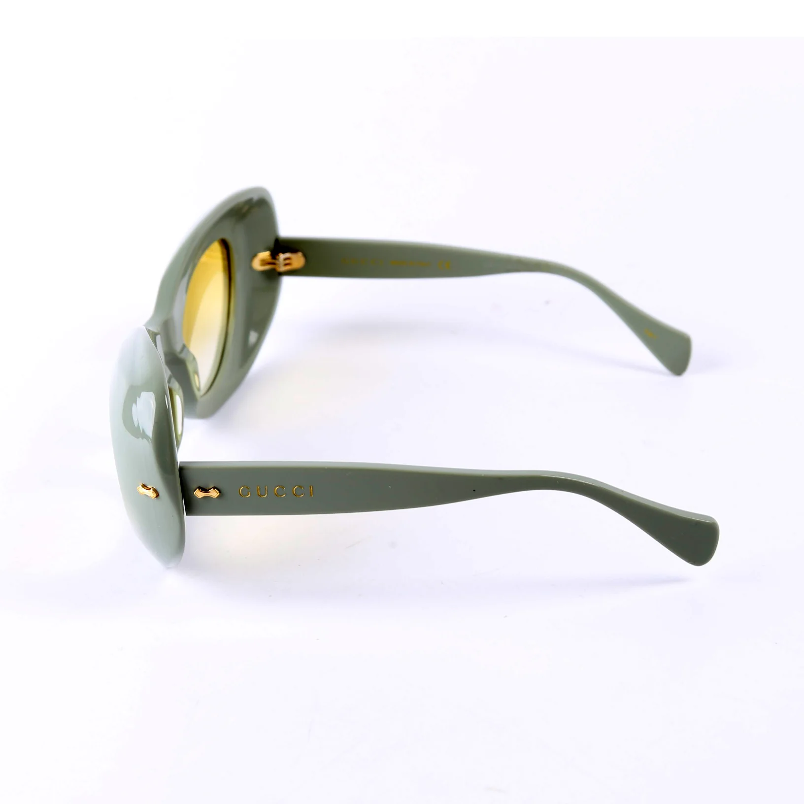 GG0990S 002 Cateye Sunglasses Green - Image 2