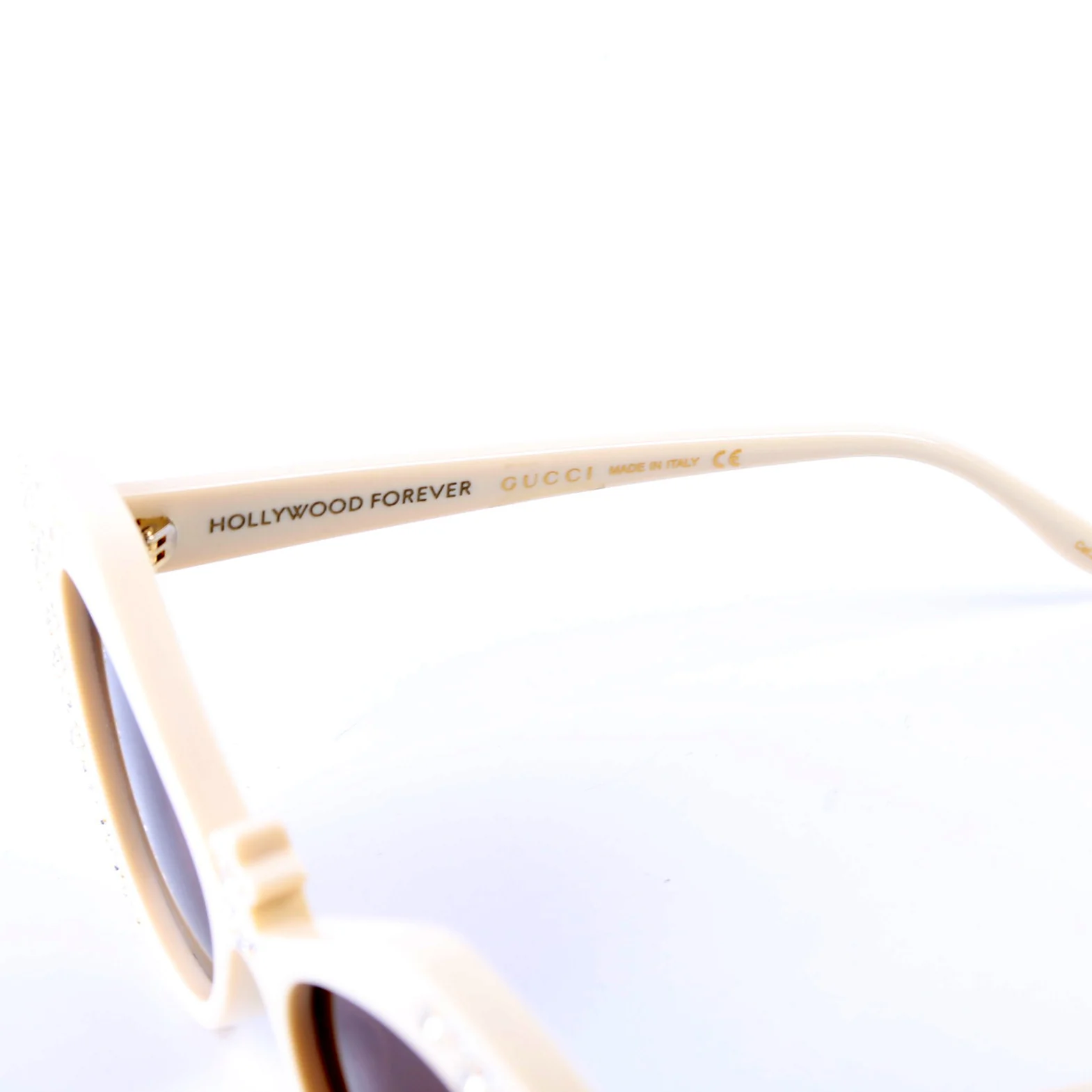 GG1095S 002 Cateye Crystal Sunglasses Cream - Image 6