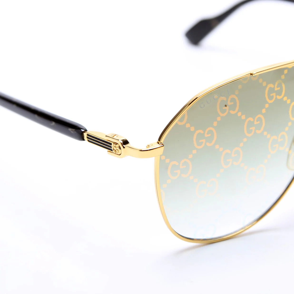 GG1220S Aviator Logo Sunglasses Gold/Black - Image 8