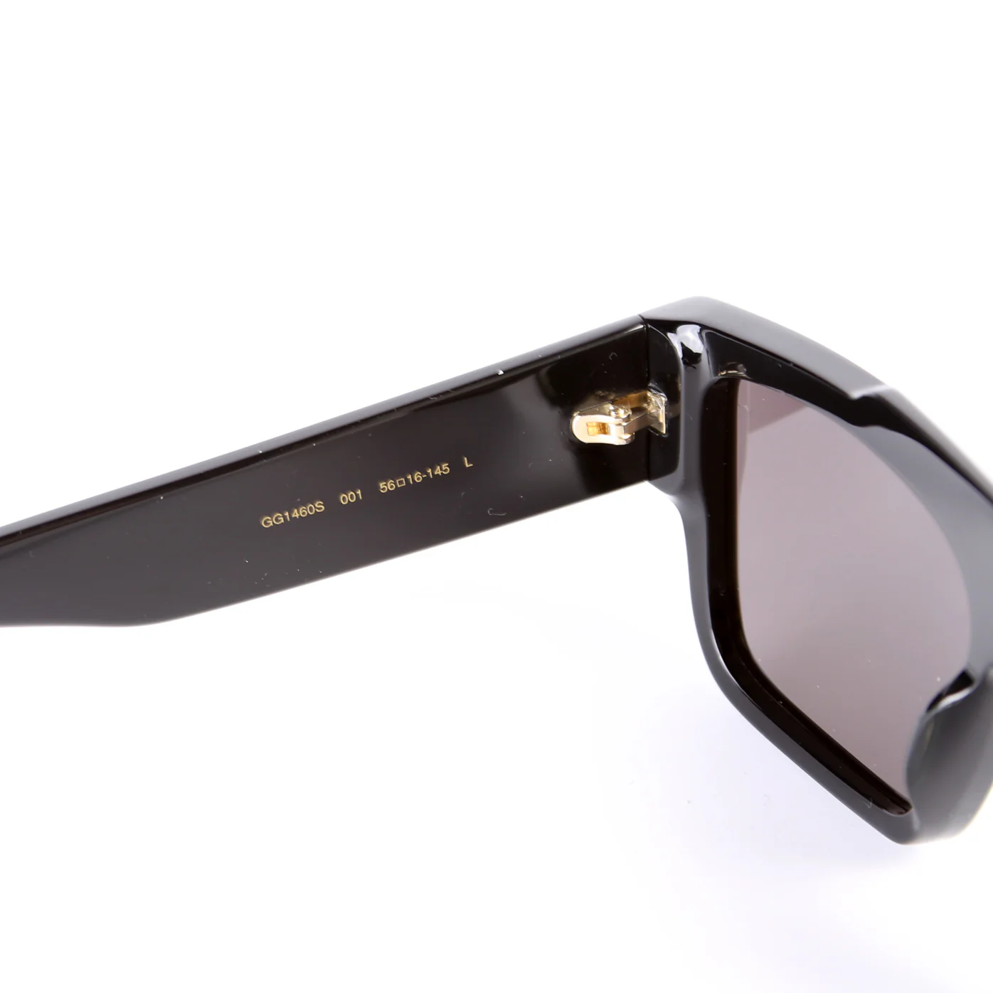 GG1460S Logo Rectangle Acetate Sunglasses Black - Image 5