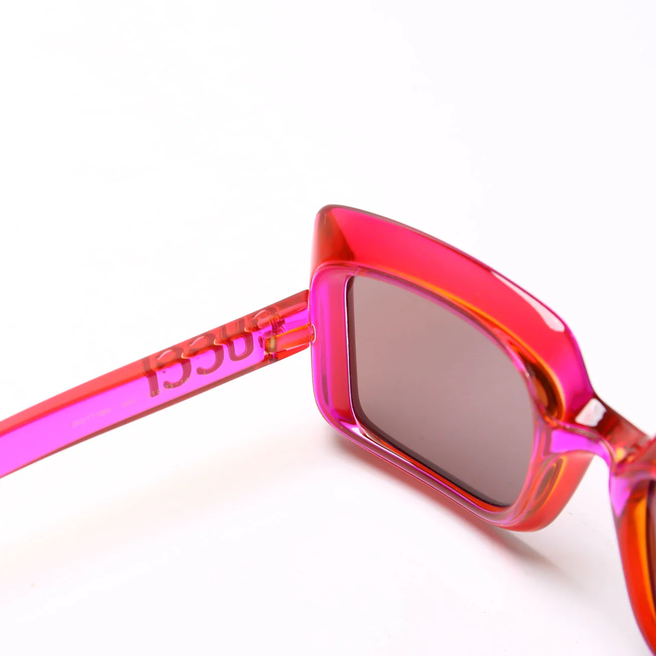 GG1718S Square Transparent Sunglasses Pink/Red - Image 3
