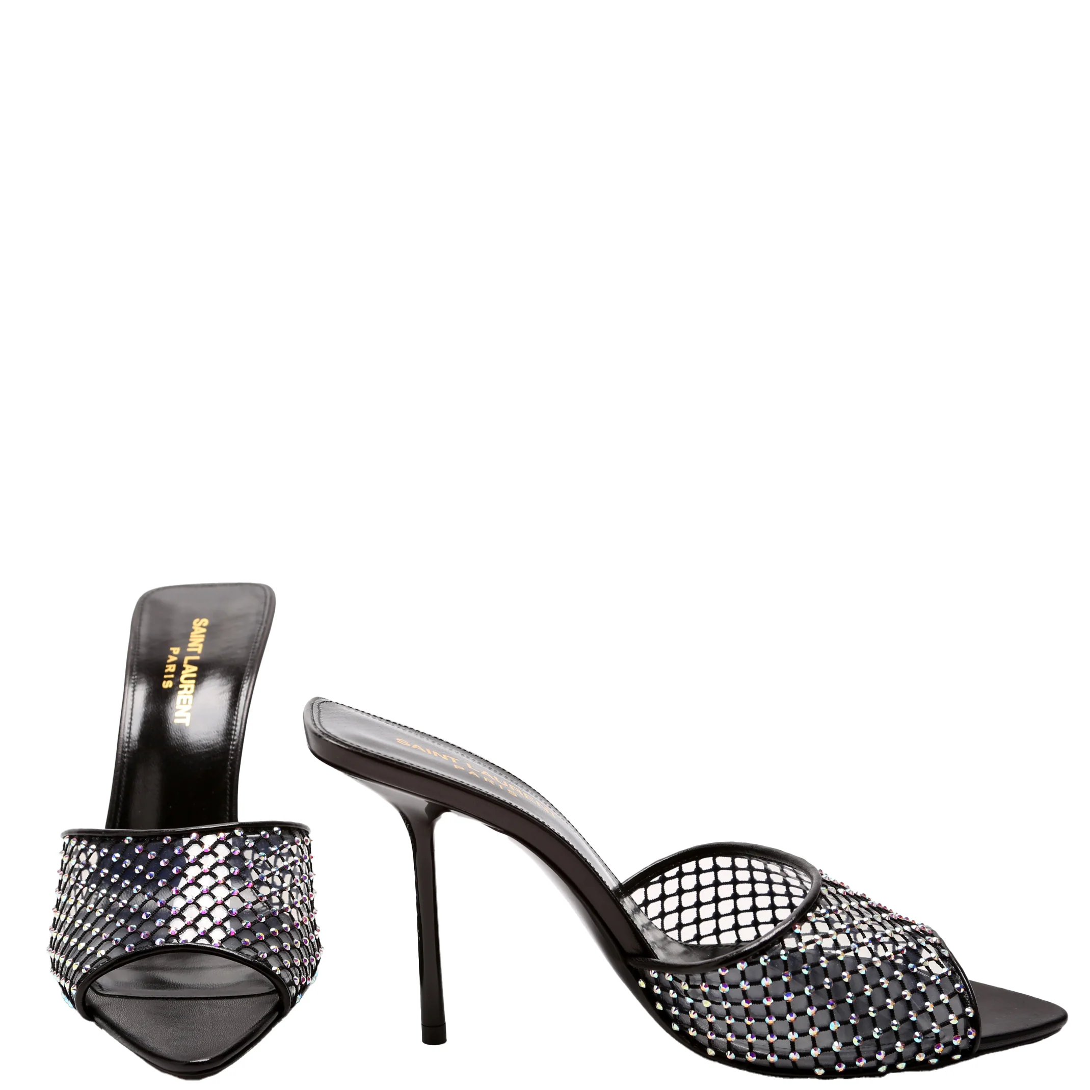 Giqua 95 Strass Mesh Mules Size 38 Black - Image 2