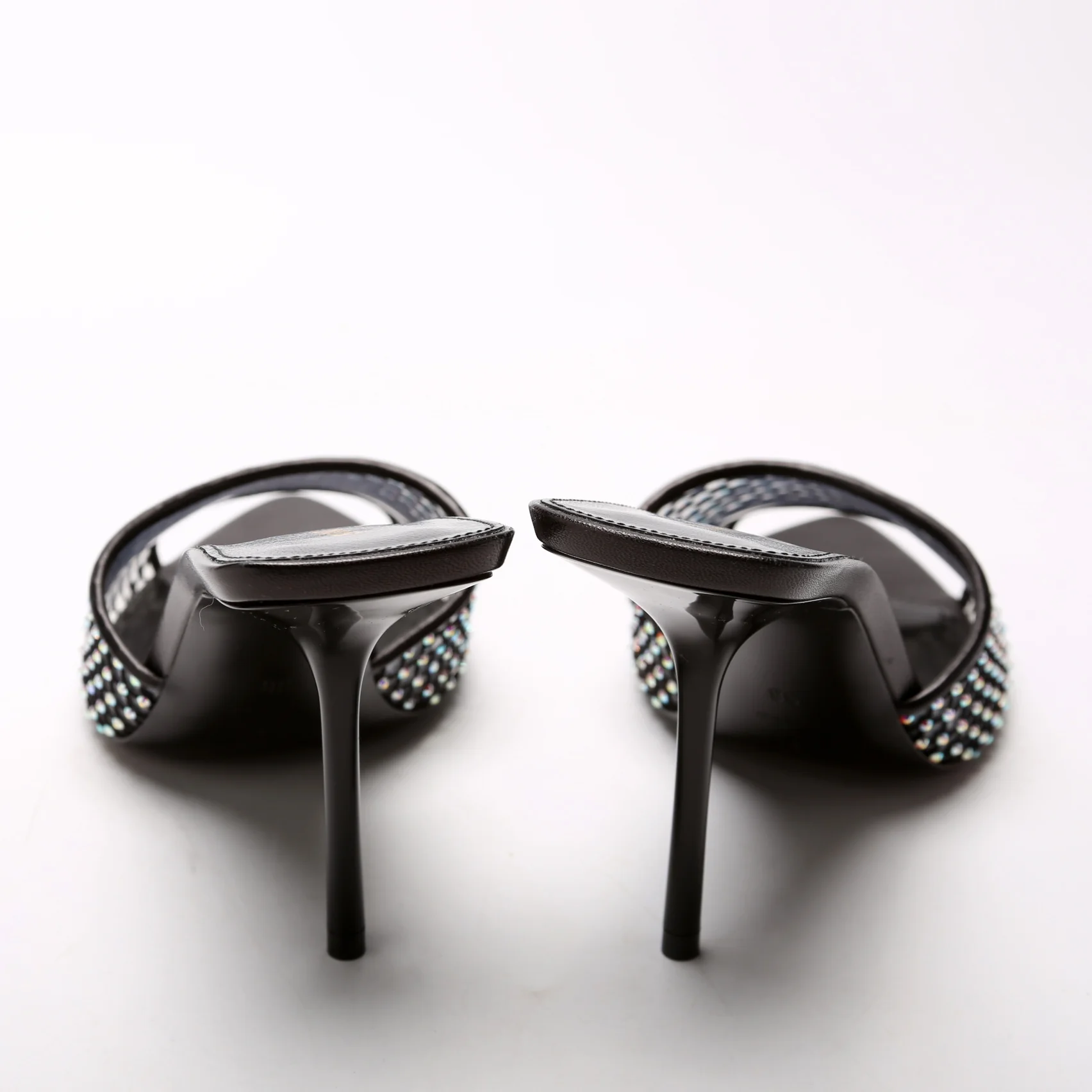 Giqua 95 Strass Mesh Mules Size 38 Black - Image 5