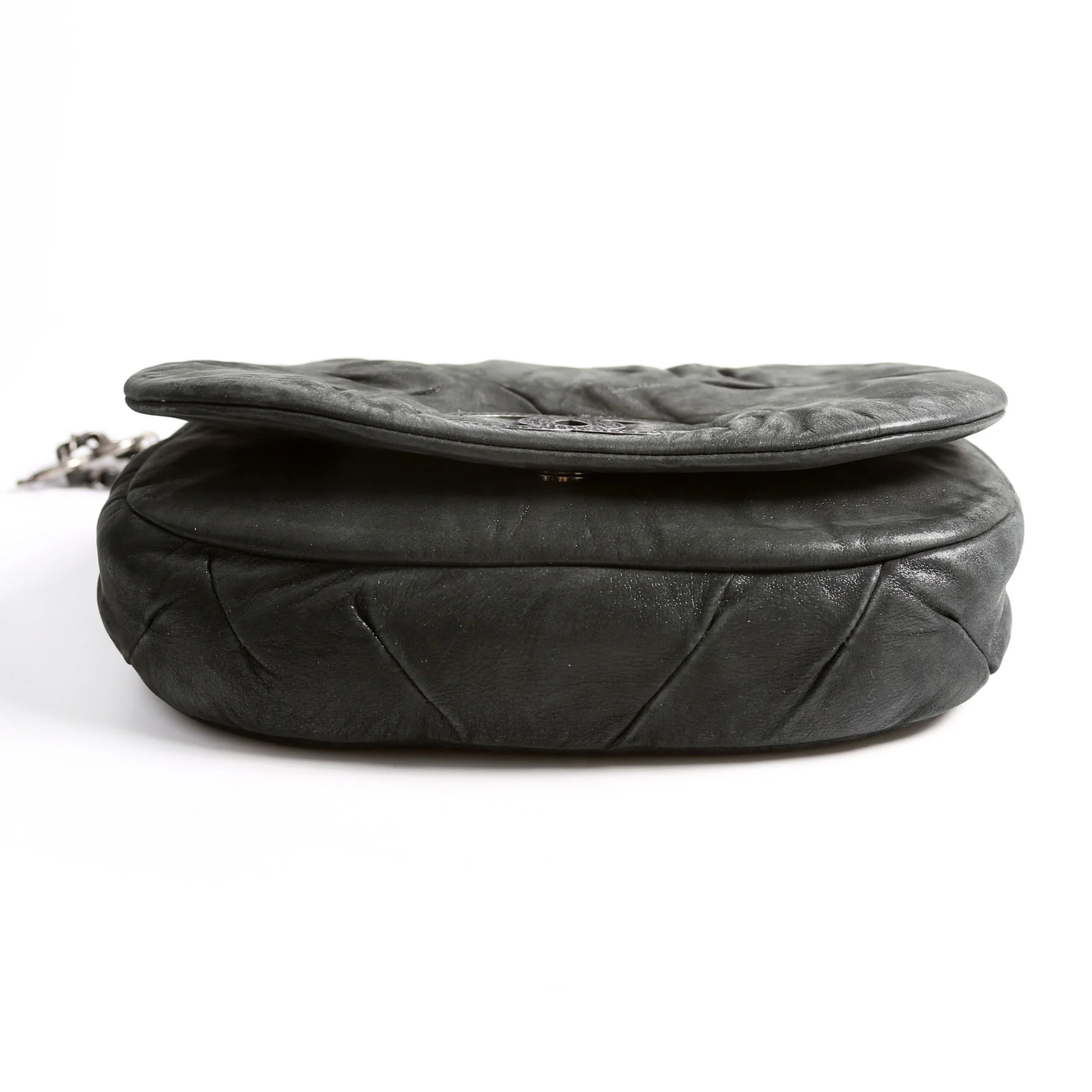 Glint Accordion Flap Iridescent Calfskin Black - Image 5