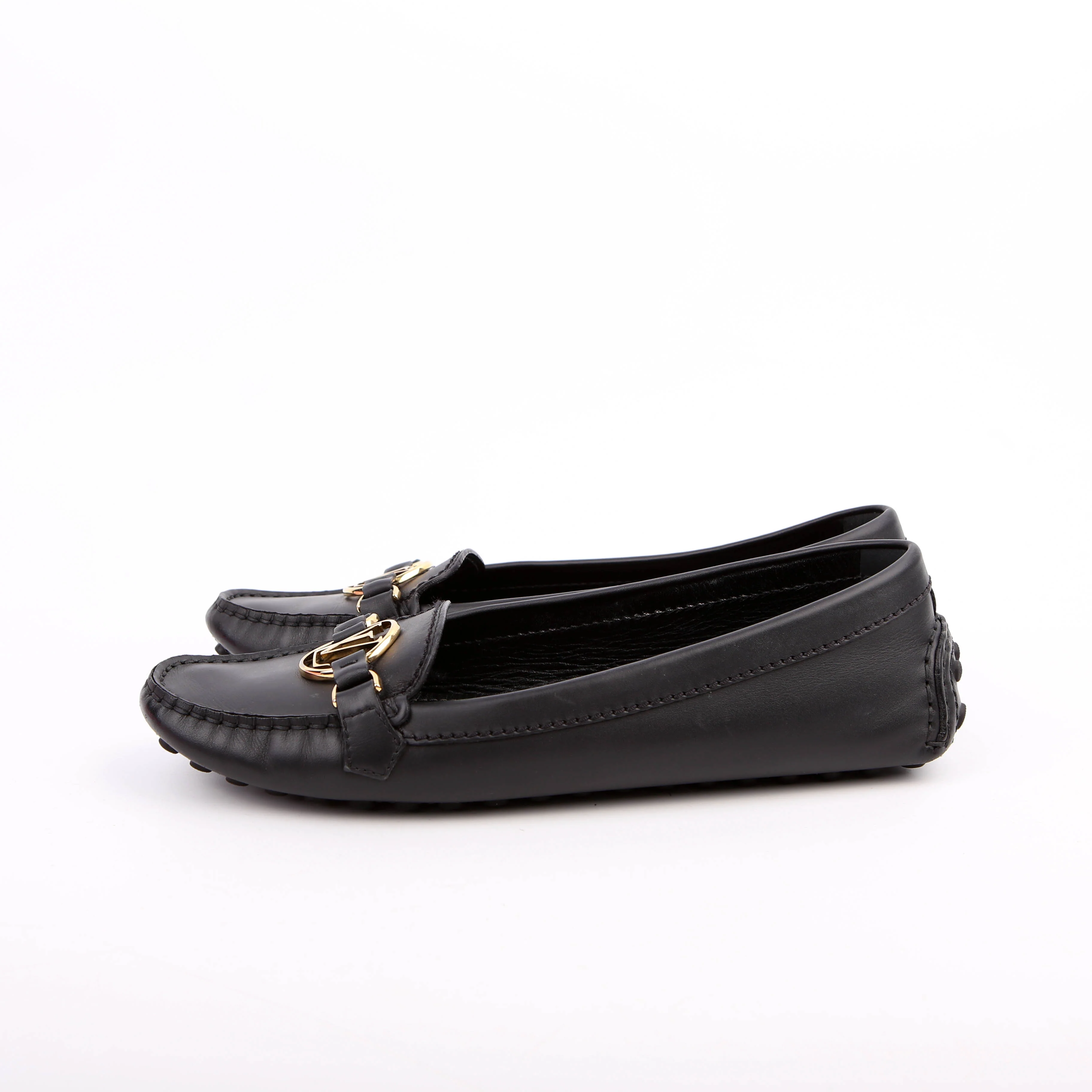 Gloria Driving Loafers Leather Size 39 Black - Image 5