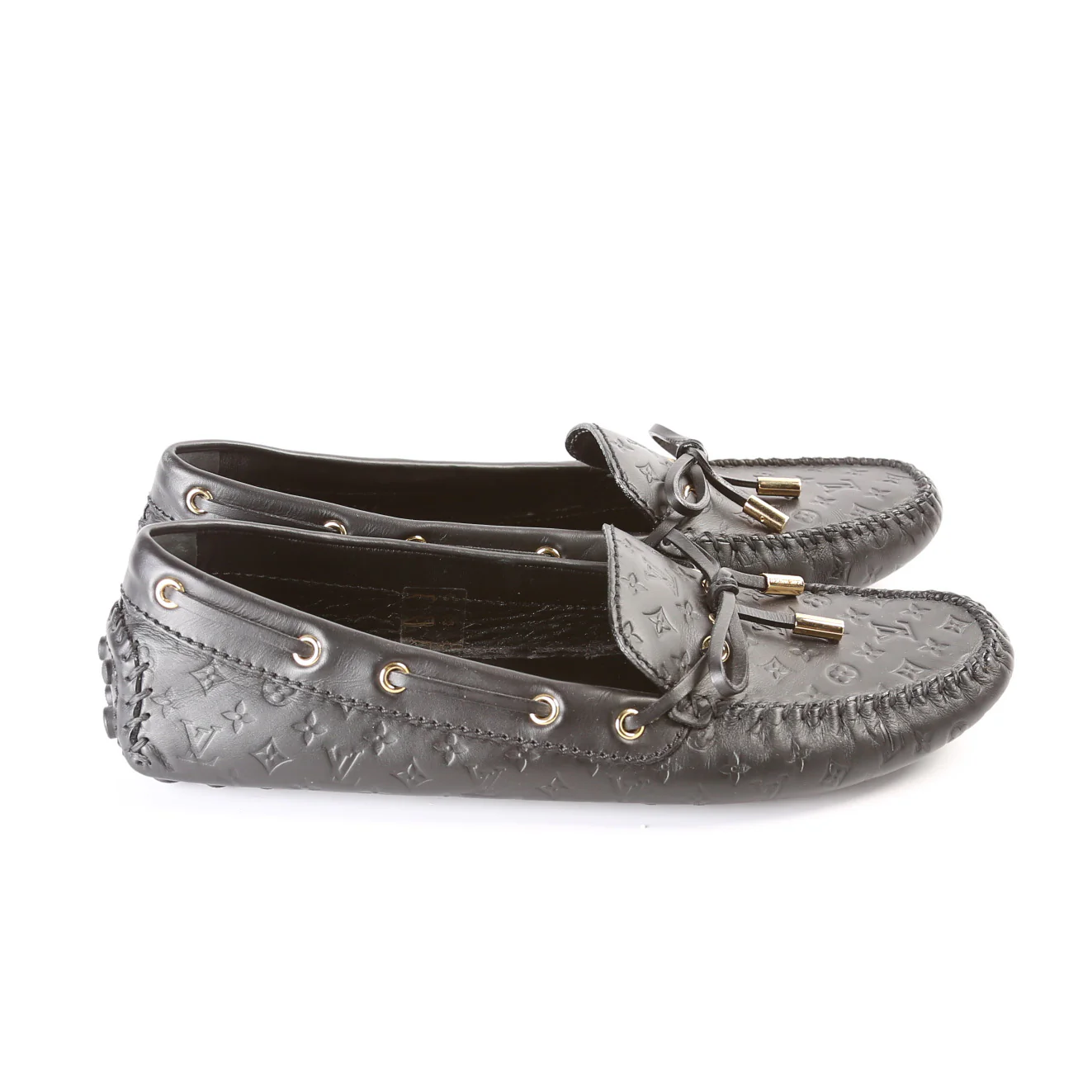 Gloria Flat Loafers Leather Monogram Size 39.5 - Image 5