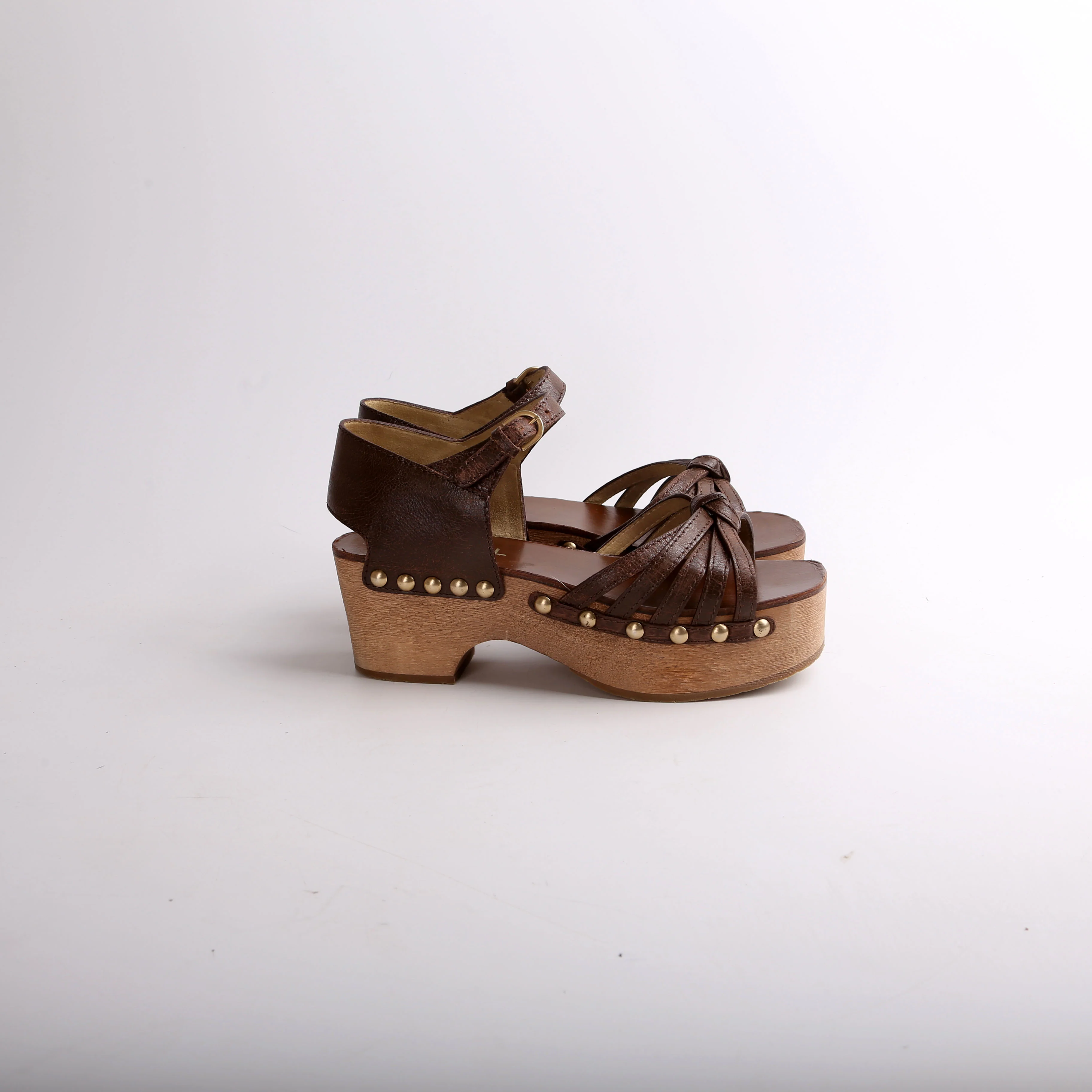 Goatskin Sandal Wedges Size 39 - Image 5