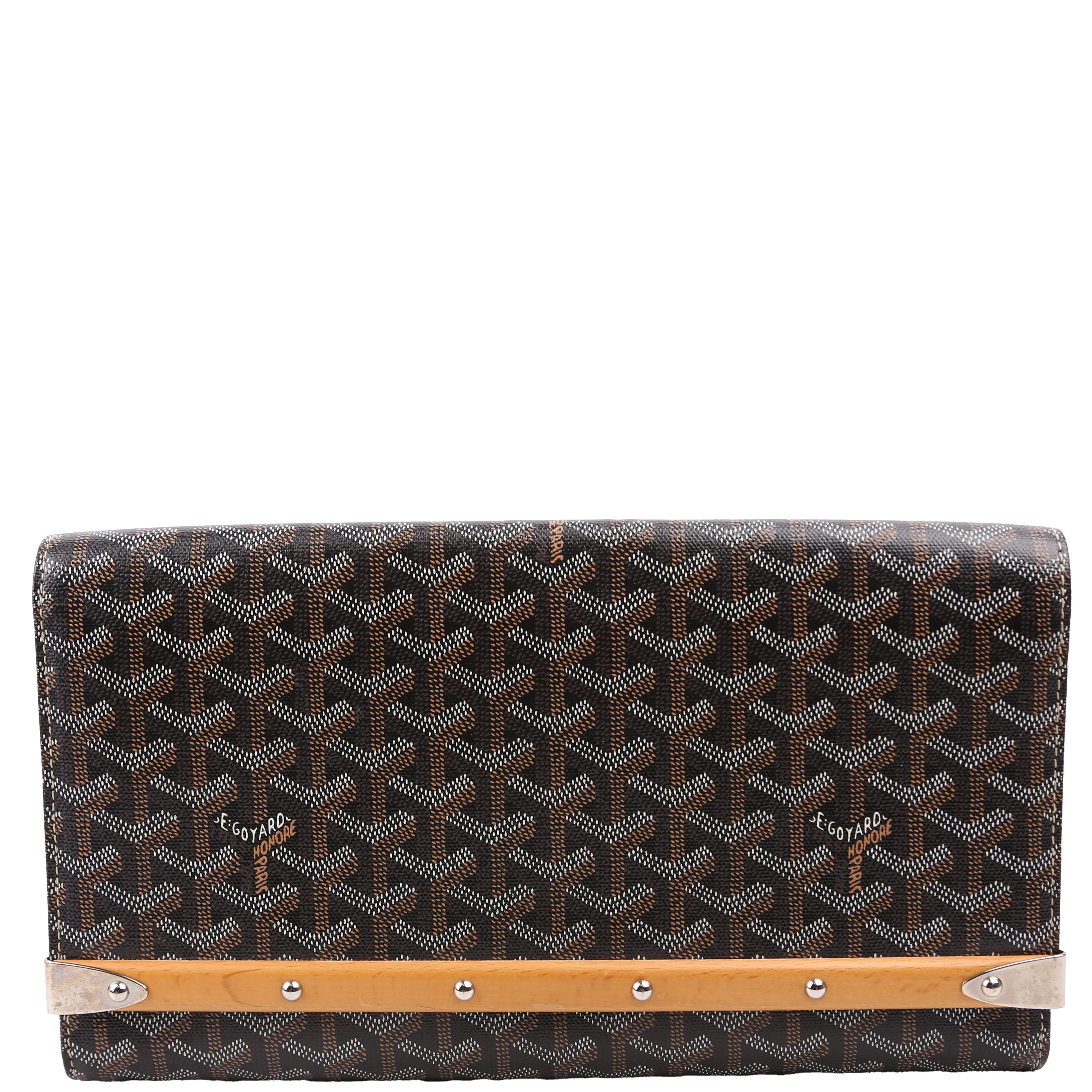 Goyardine Monte Carlo Bois Clutch Black