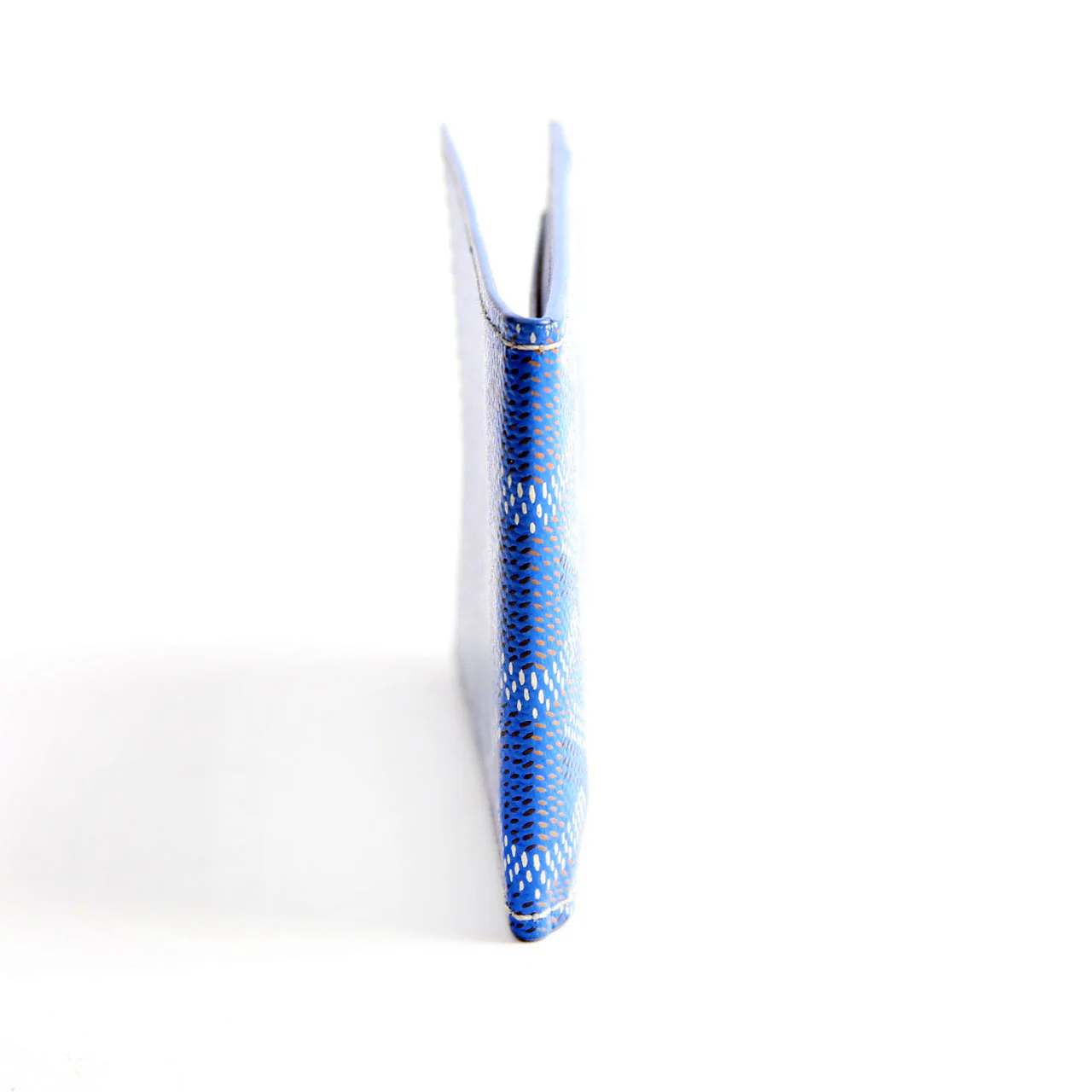 Goyardine Multi Slot Bi-Fold Wallet Blue - Image 3