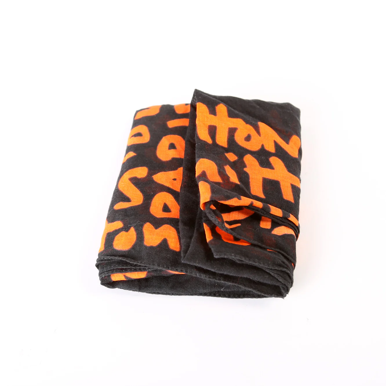 Graffiti Monogram Pocket Square Cotton Scarf - Image 2