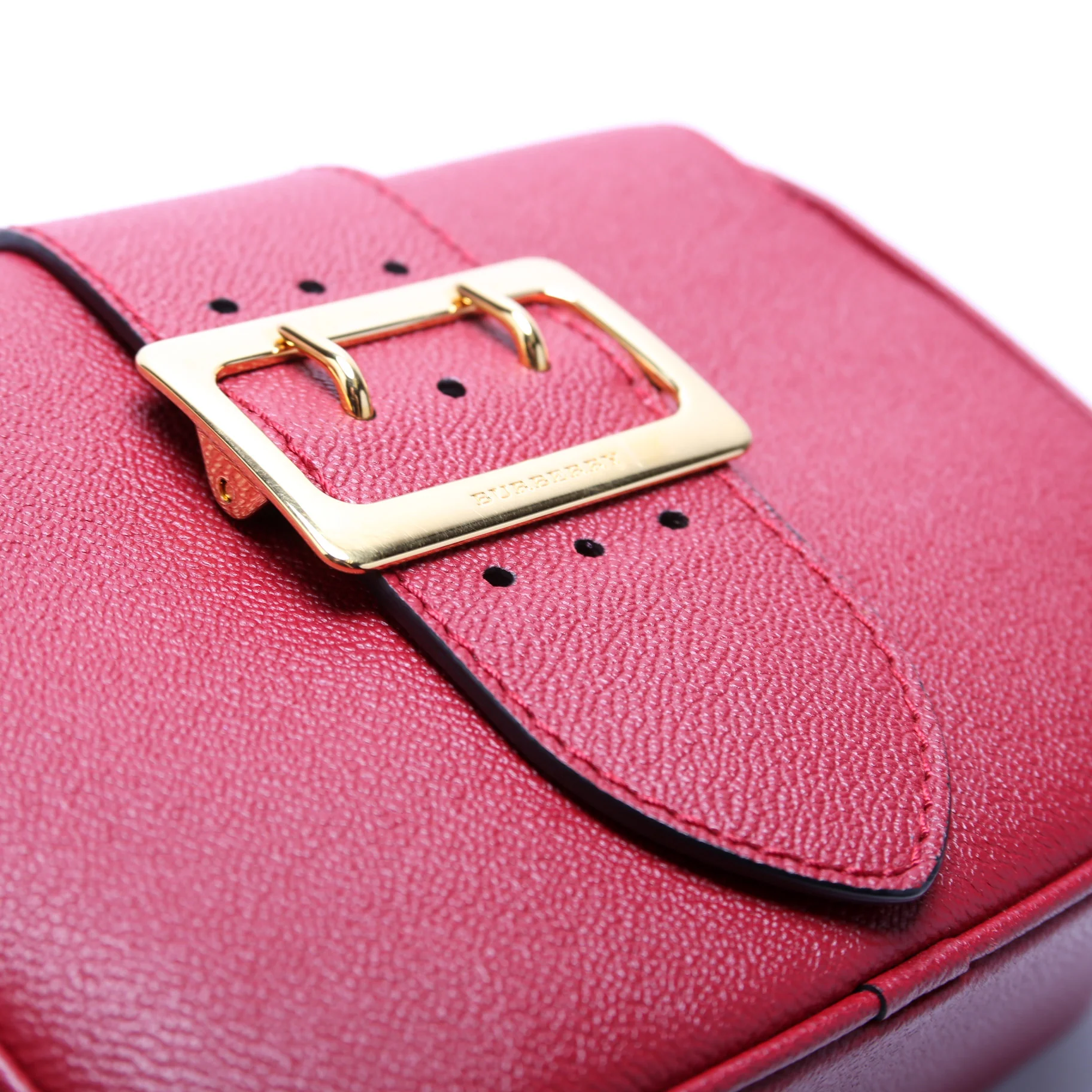 Grain Calfskin Small Buckle Zip Bag - Image 6
