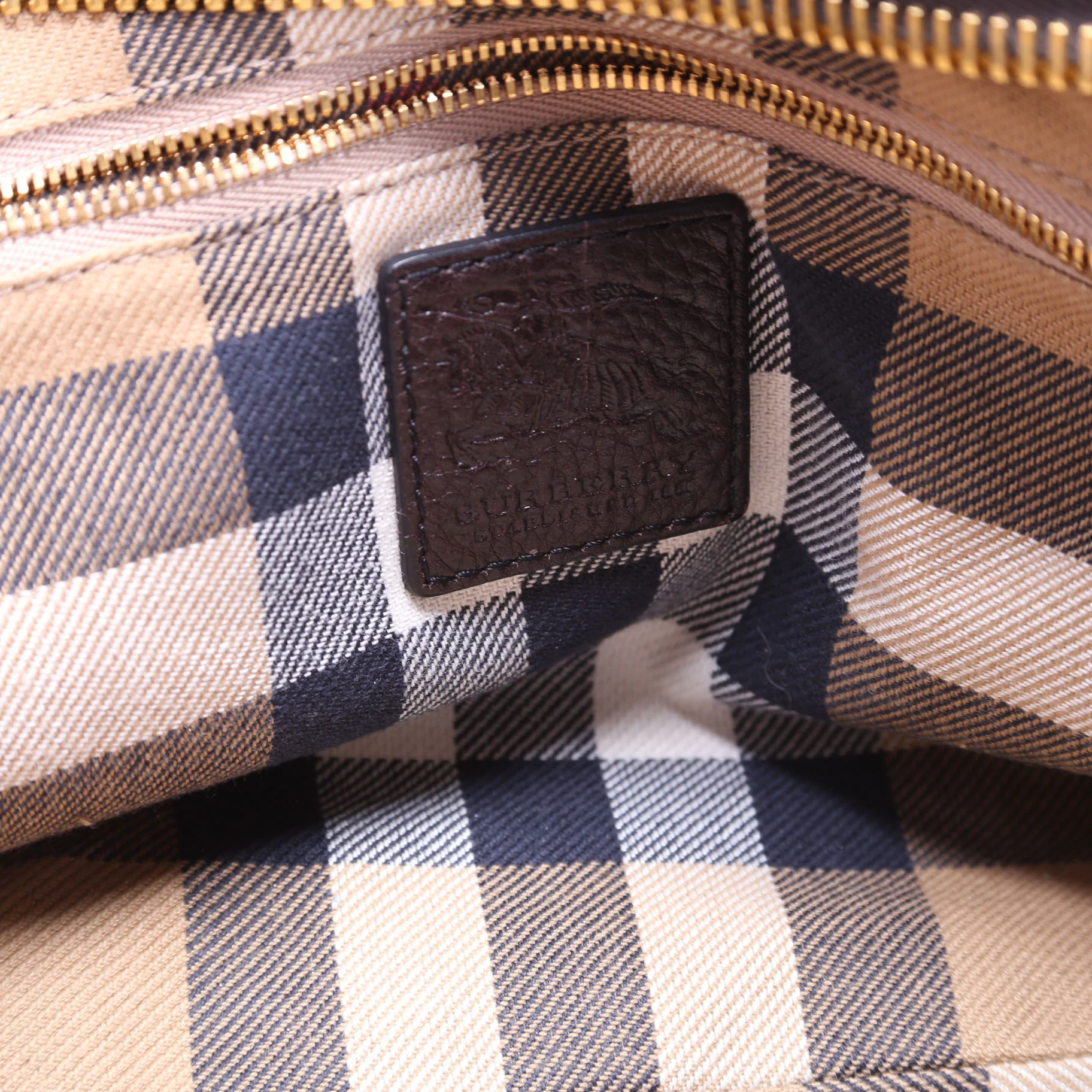 Grained Calfskin Bowling Bag Brown - Image 10