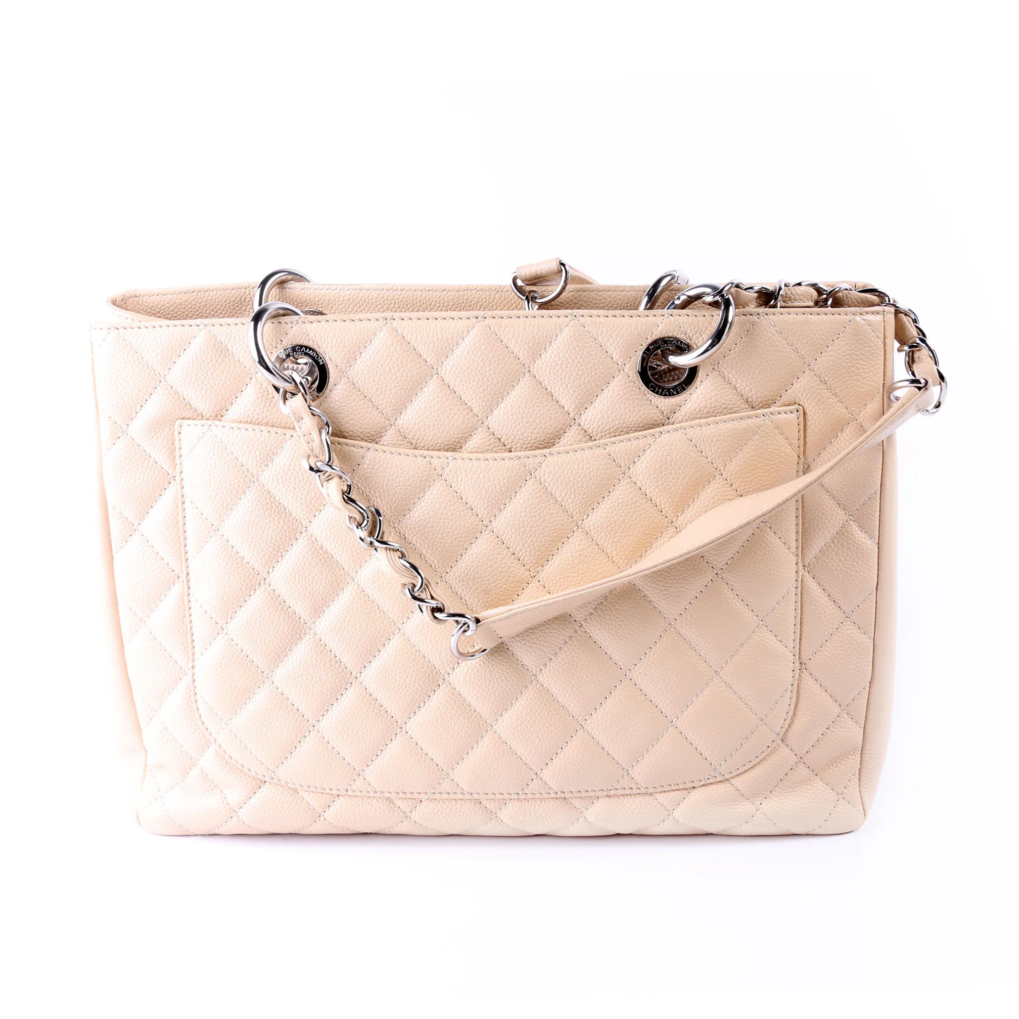 Grand Shopping Tote Caviar Beige - Image 2
