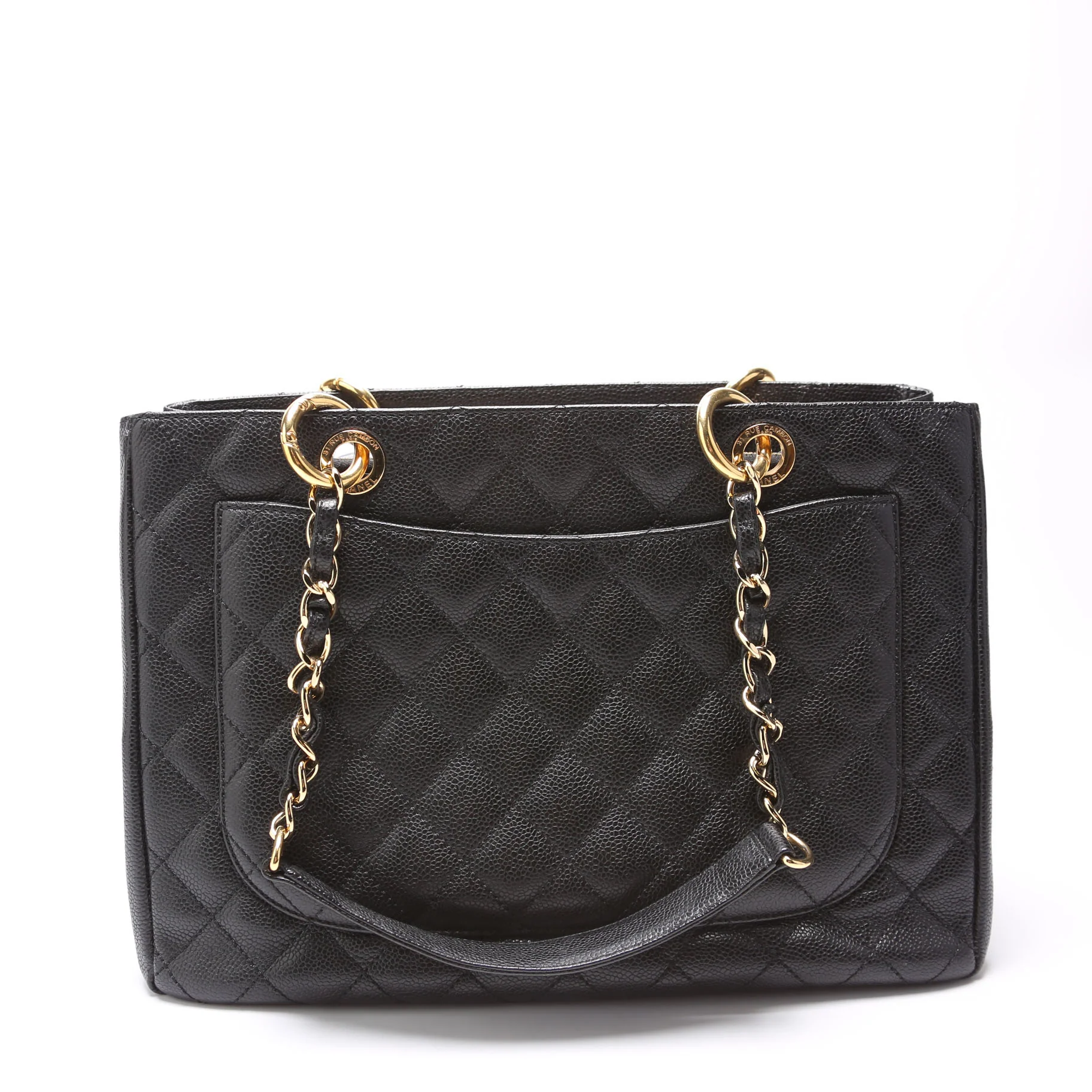 Grand Shopping Tote Caviar Black - Image 3